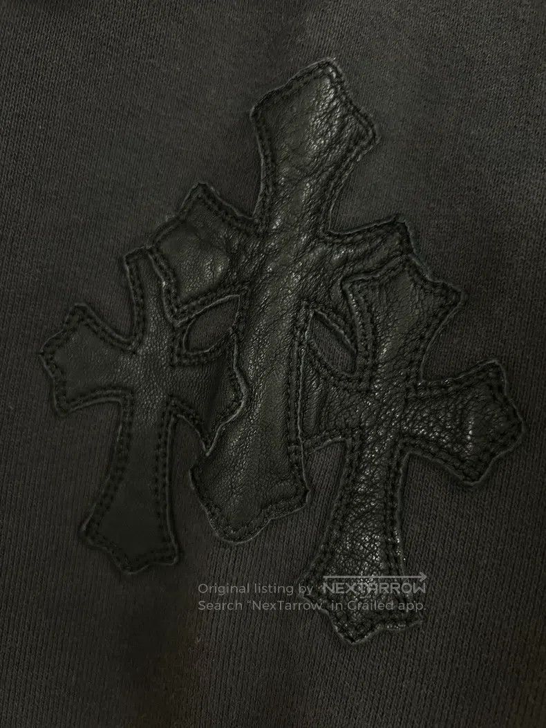 Chrome Hearts CHROME HEARTS Size M Three crosses, leather, washed black a Size US M / EU 48-50 / 2 - 3 Thumbnail