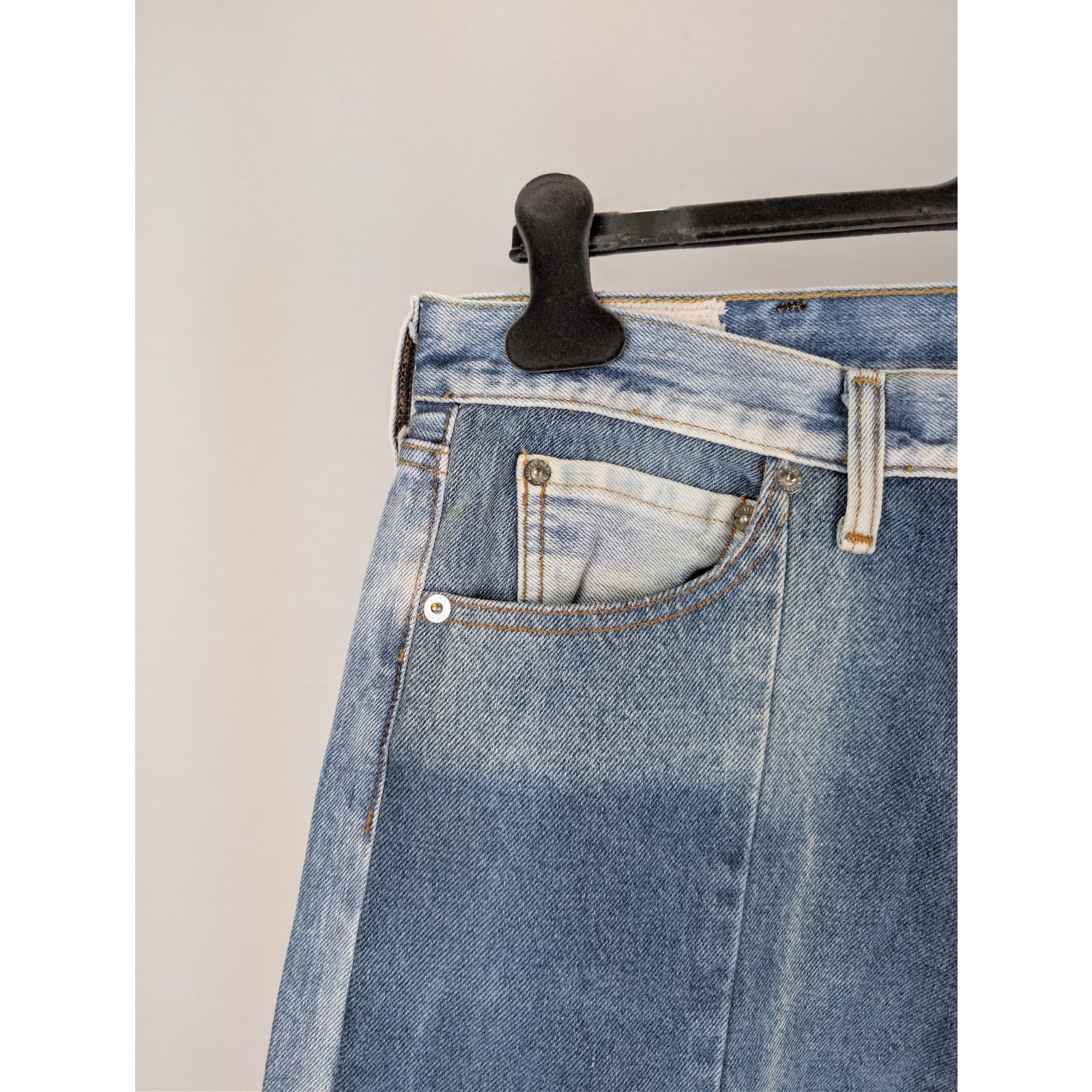 Gallery Dept. o1rshd1 Ken slim-fit paneled distressed denim jeans in blue Size US 36 / EU 52 - 7 Thumbnail