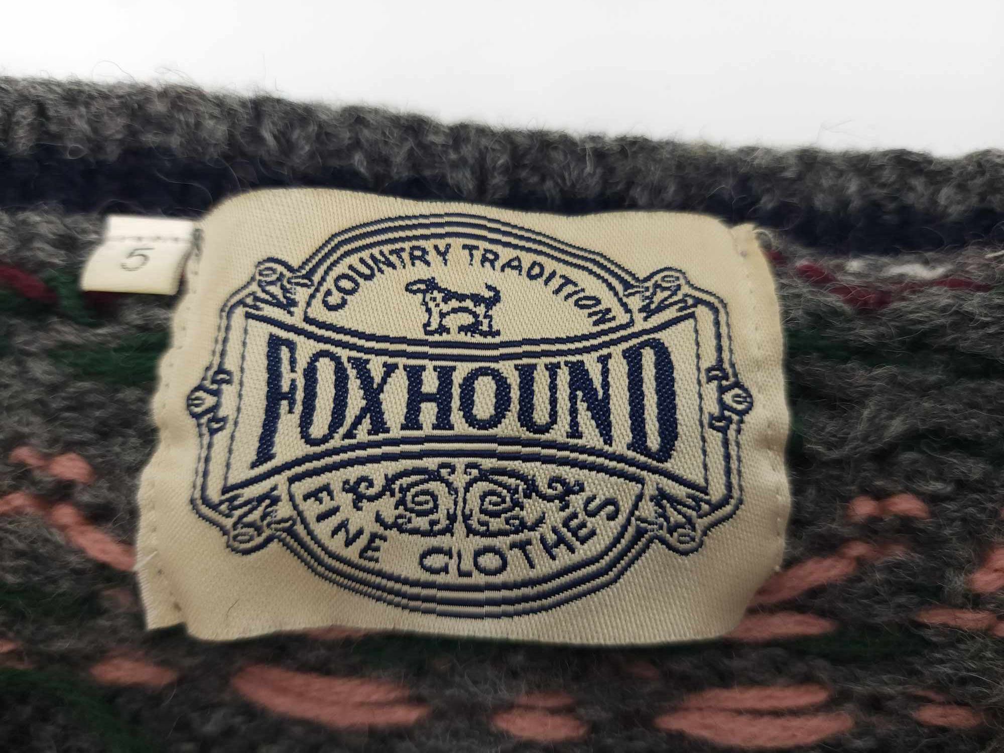 Other Vintage Fox Hound Knit Sweater – Gray Cotton, Size 5 (XL) Size US XL / EU 56 / 4 - 3 Thumbnail