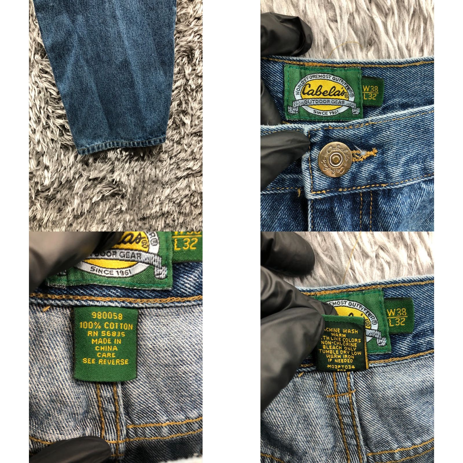 Vintage Cabela's Jeans Mens Regular Straight Blue Denim 38x32 Size 38 Mid Rise 5-Pocket Size US 38 / EU 54 - 8 Thumbnail
