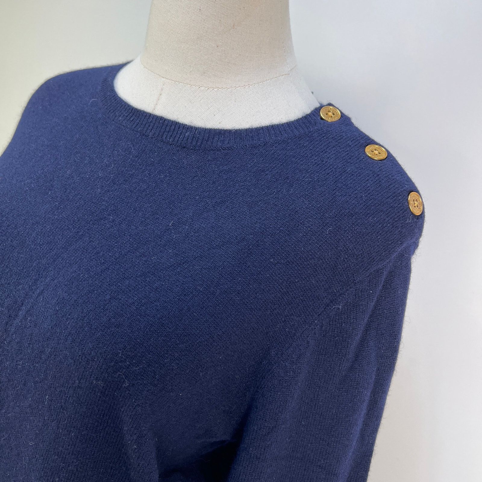Lauren Ralph Lauren Lauren Ralph Lauren Cashmere Sweater Navy Blue Size XL / US 12-14 / IT 48-50 - 5 Thumbnail