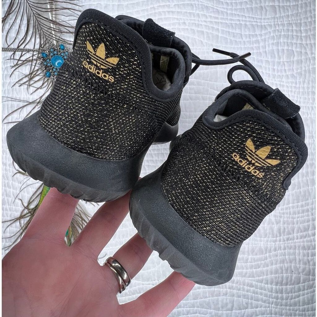 Adidas Adidas Mens 5 BLACK GOLD Tubular Shadow Knit Shoes Sneakers Size US 5 / EU 37 - 7 Thumbnail