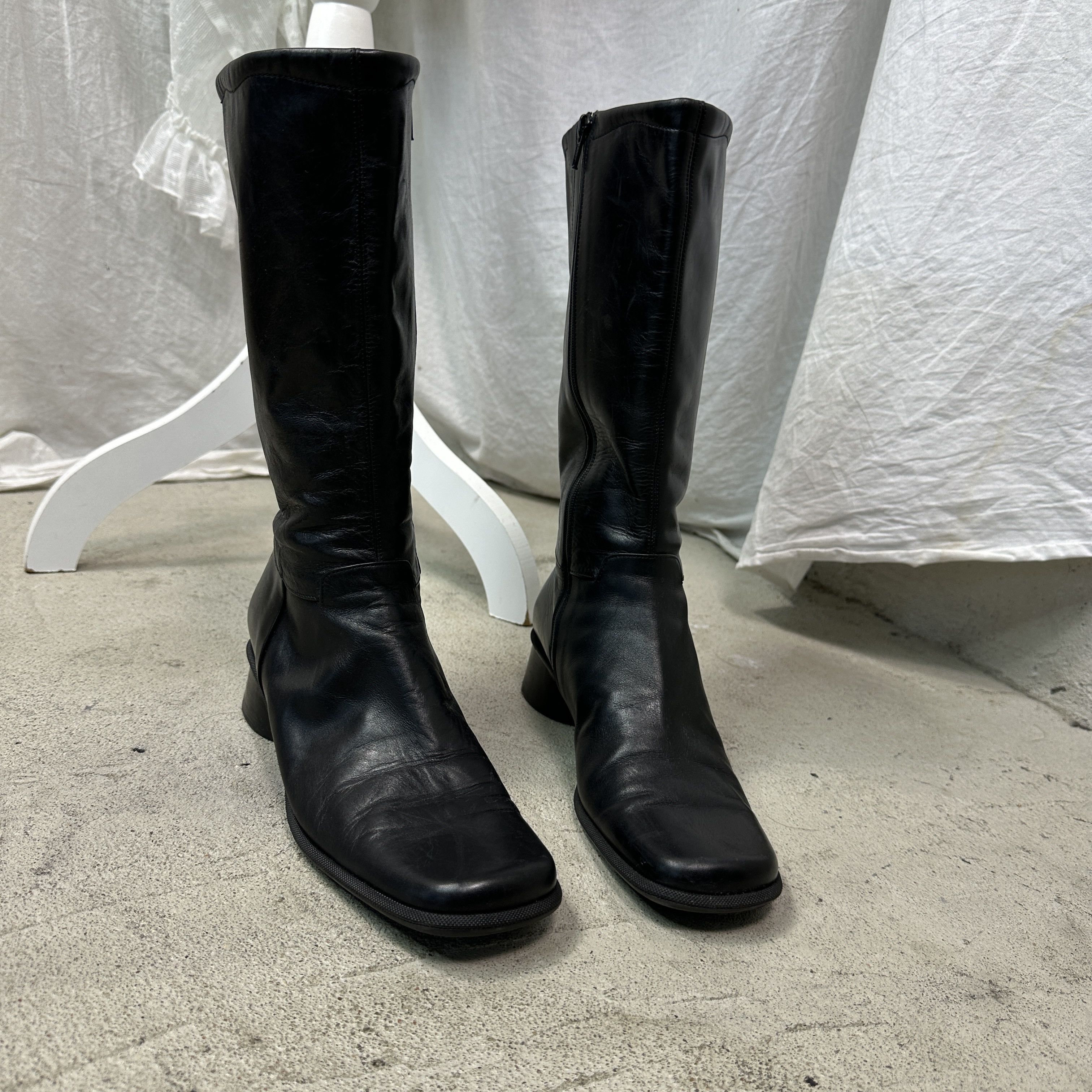 Vintage Vintage Avant Garde Leather Biker Pointy Boots Y2K Size US 8 / IT 38 - 4 Thumbnail