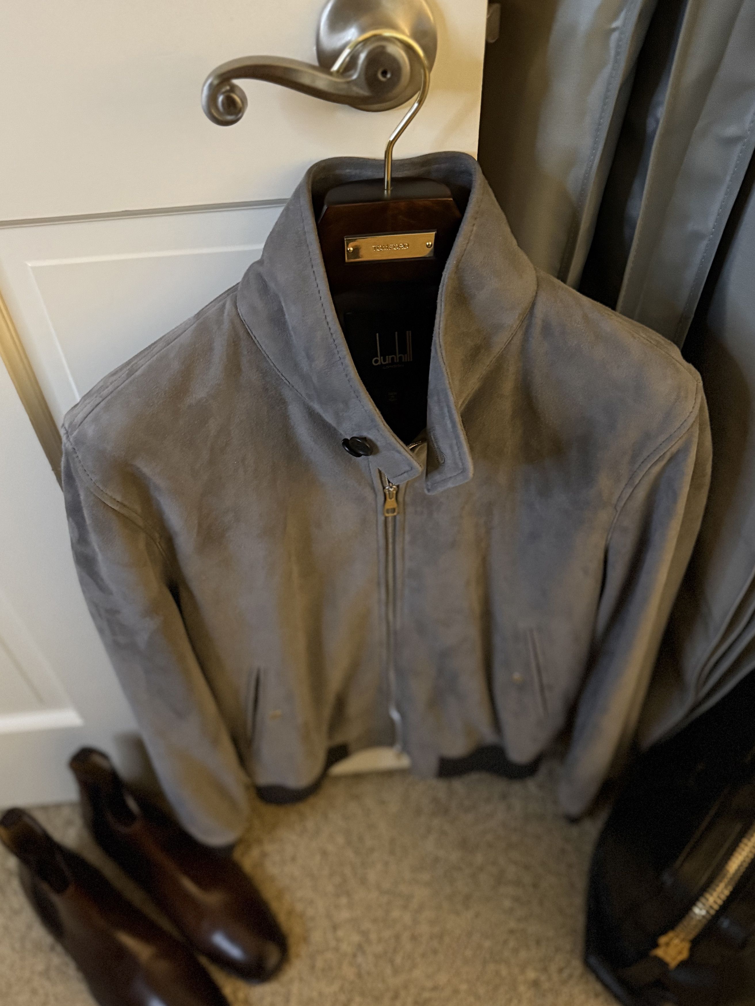 Alfred Dunhill Best Dressed Very Rare $7700 DUNHILL Soft Lamb Suede Jacket Size US M / EU 48-50 / 2 - 12 Thumbnail