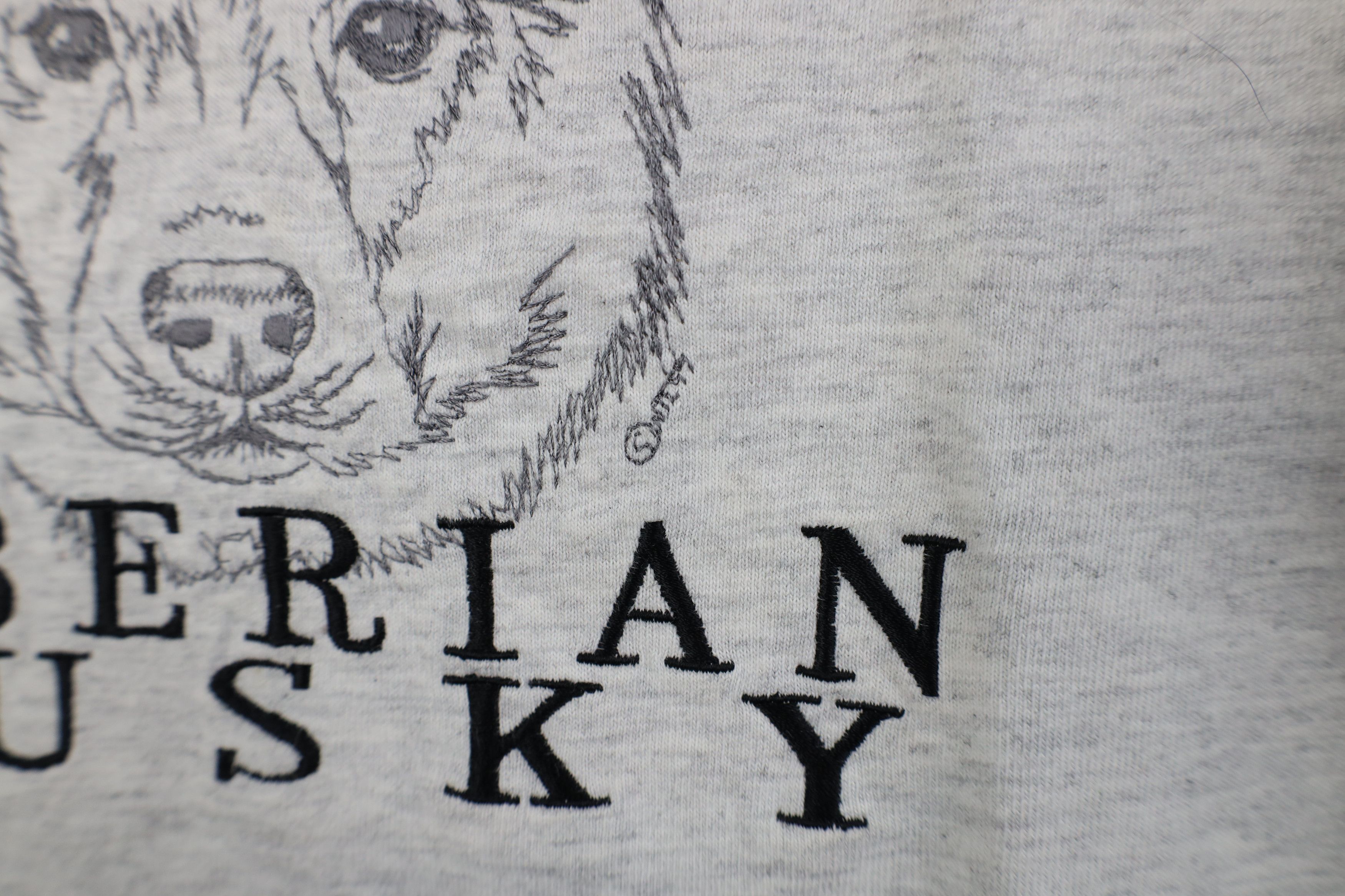 Vintage Vintage 90s Siberian Husky Dog Short Sleeve T-Shirt Gray Size US L / EU 52-54 / 3 - 6 Thumbnail