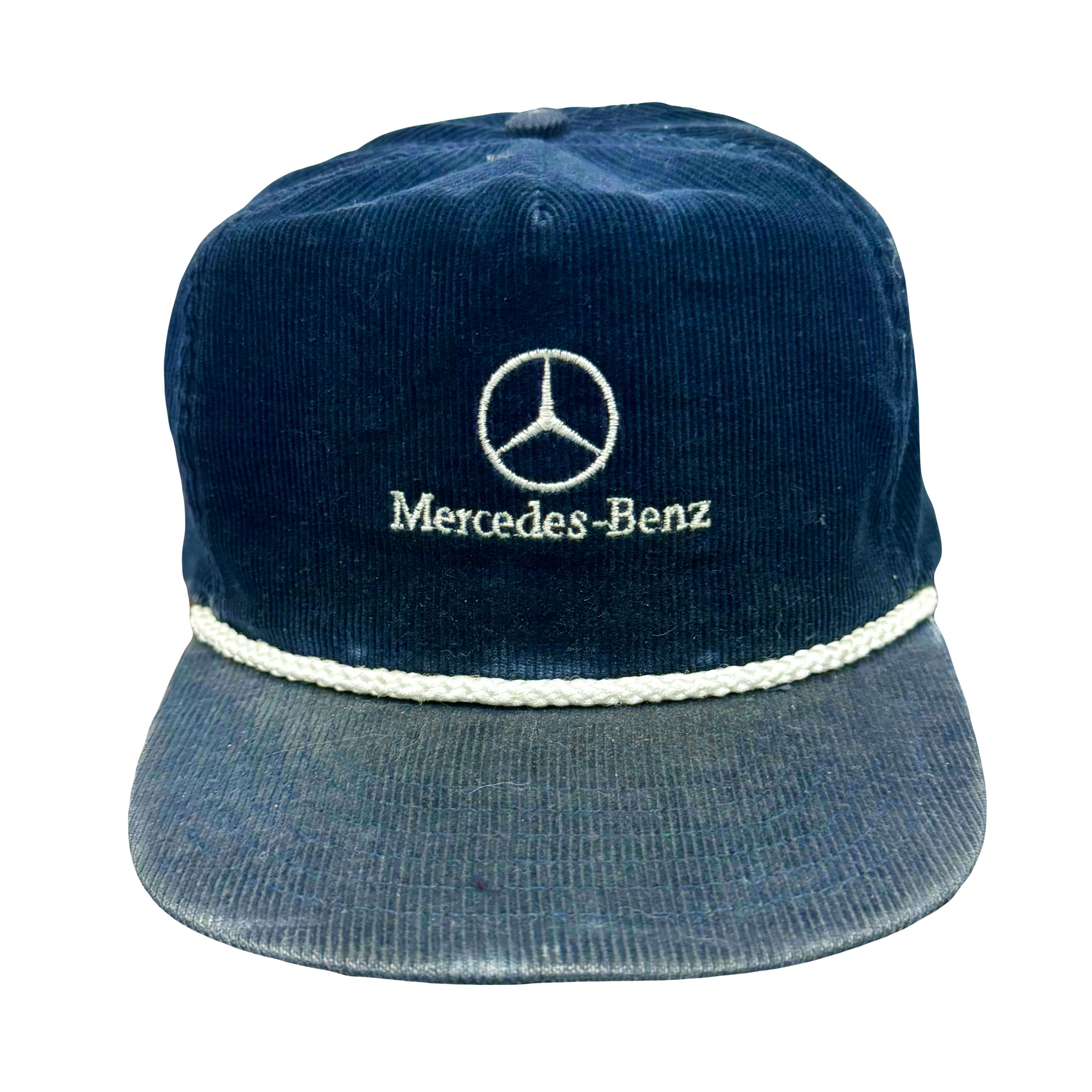 Mercedes-Benz × Vintage VTG 80s Mercedes Benz Logo Corduroy Rope Snapback Hat Size ONE SIZE - 1 Thumbnail
