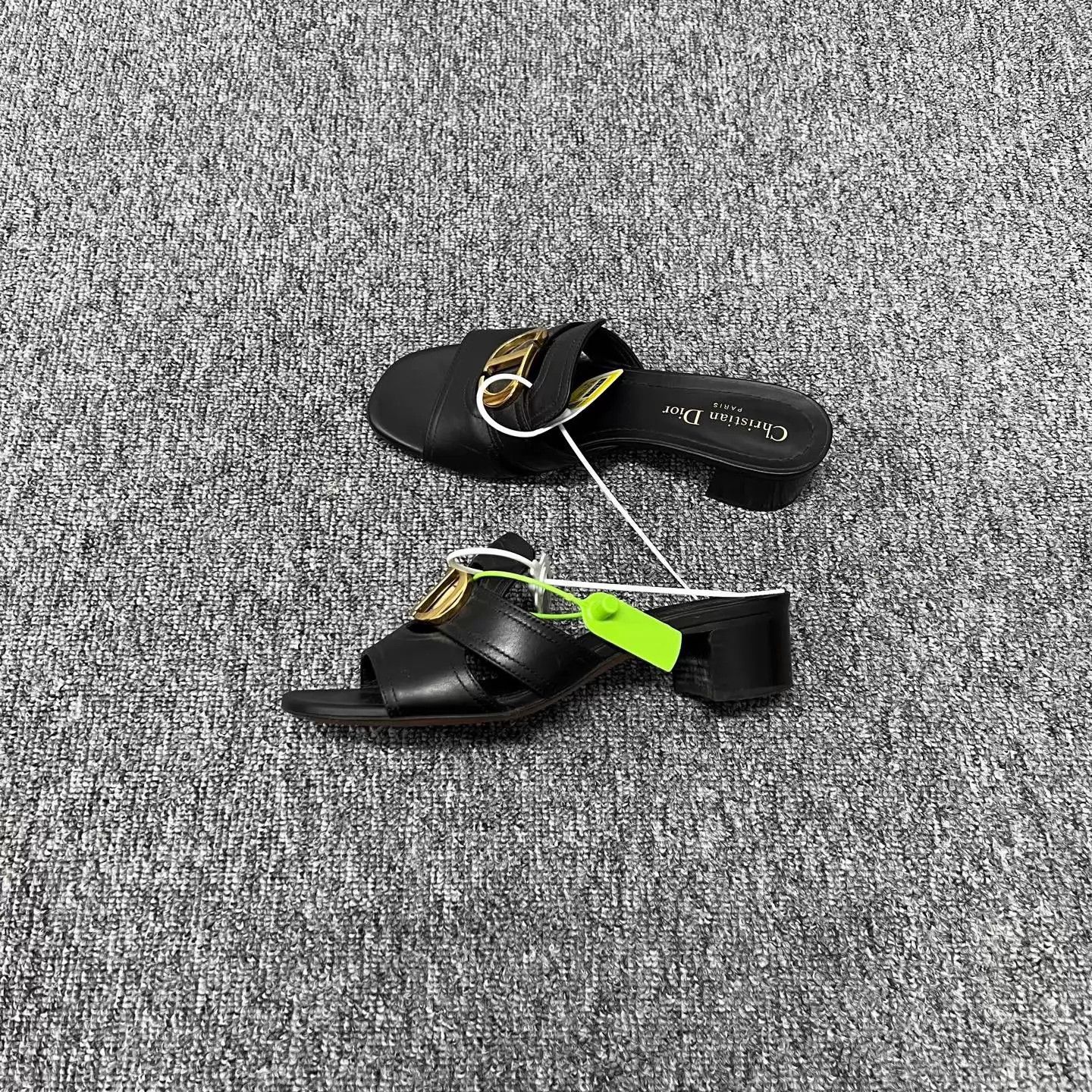 Dior Dior CD Logo Black Gold Slippers 36.5 97 New Size US 6 / IT 36 - 4 Thumbnail