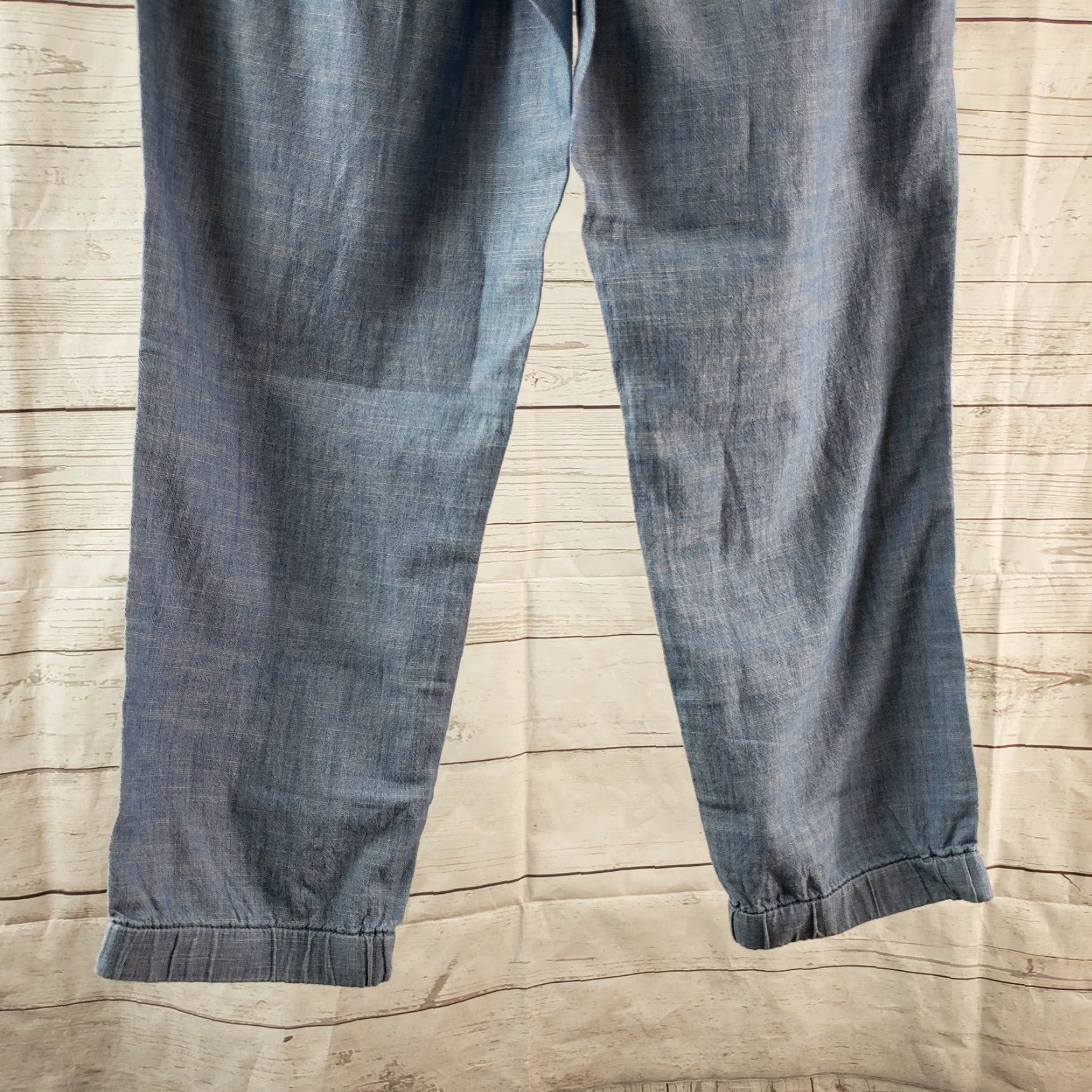 Vintage VINTAGE Point Sur Womens Seaside Pant Chambray 10P Blue Drawstring Mid Rise Jogger Cotton Pants Womens 10P Blue Chambray Seaside Pant Size 32" / US 10 / IT 46 - 5 Thumbnail