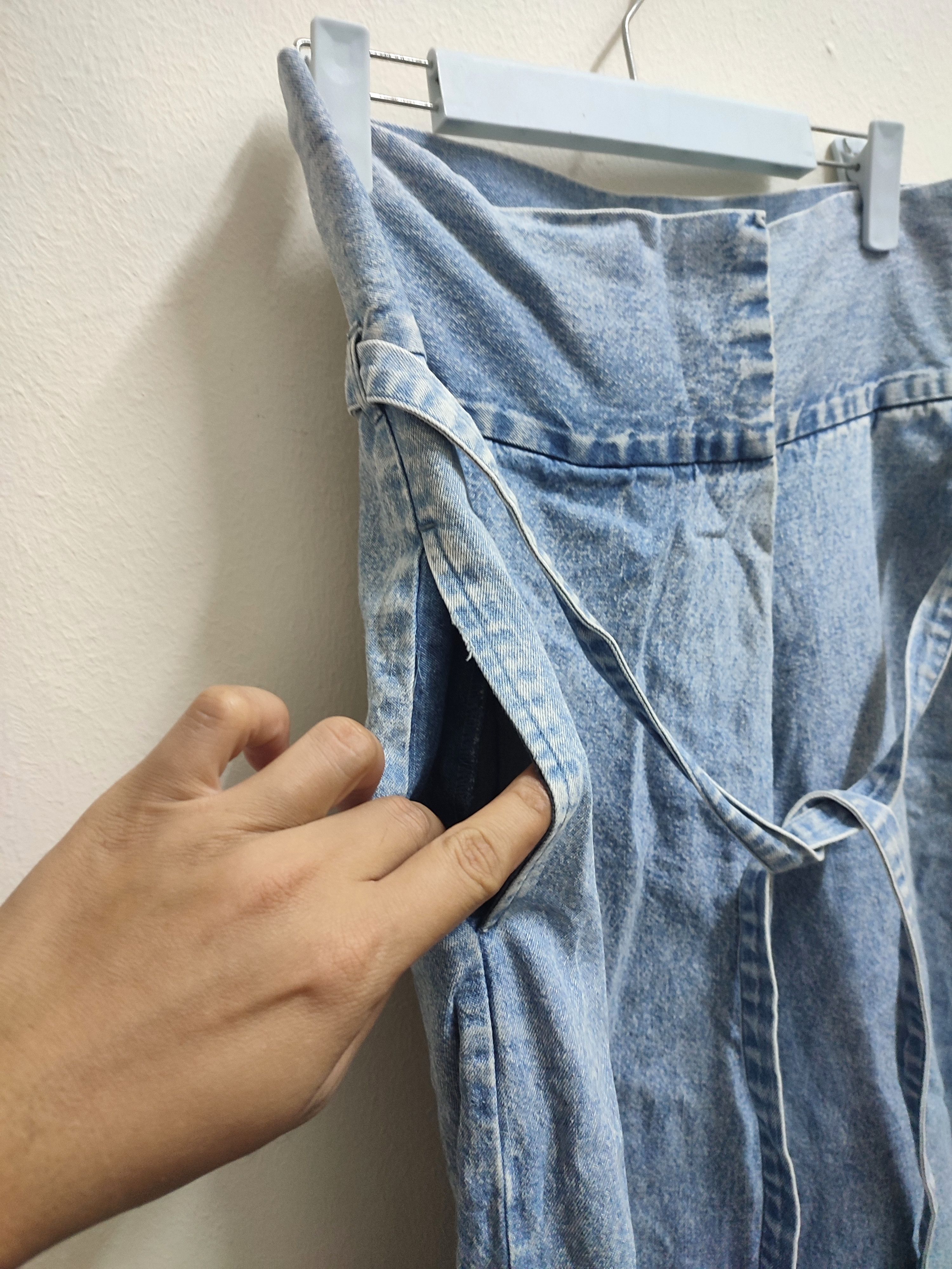 Japanese Brand Vintage Back Number Wide Leg Culottes Denim Size US 30 / EU 46 - 9 Thumbnail