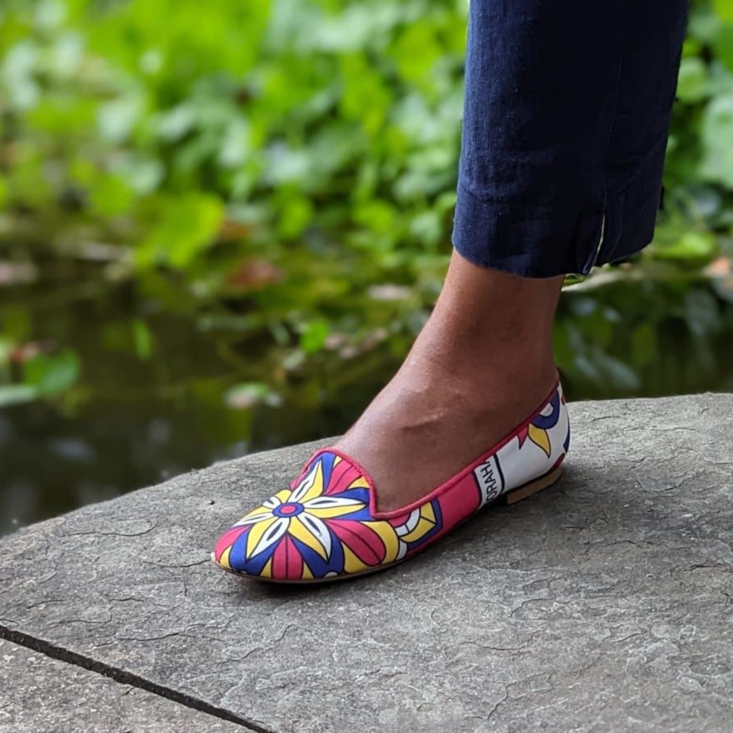 BIZU Chic Ballet Flats, Loafers - Red & Yellow Shoes, Fioretta Size US 8.5 / IT 38.5 - 2 Thumbnail