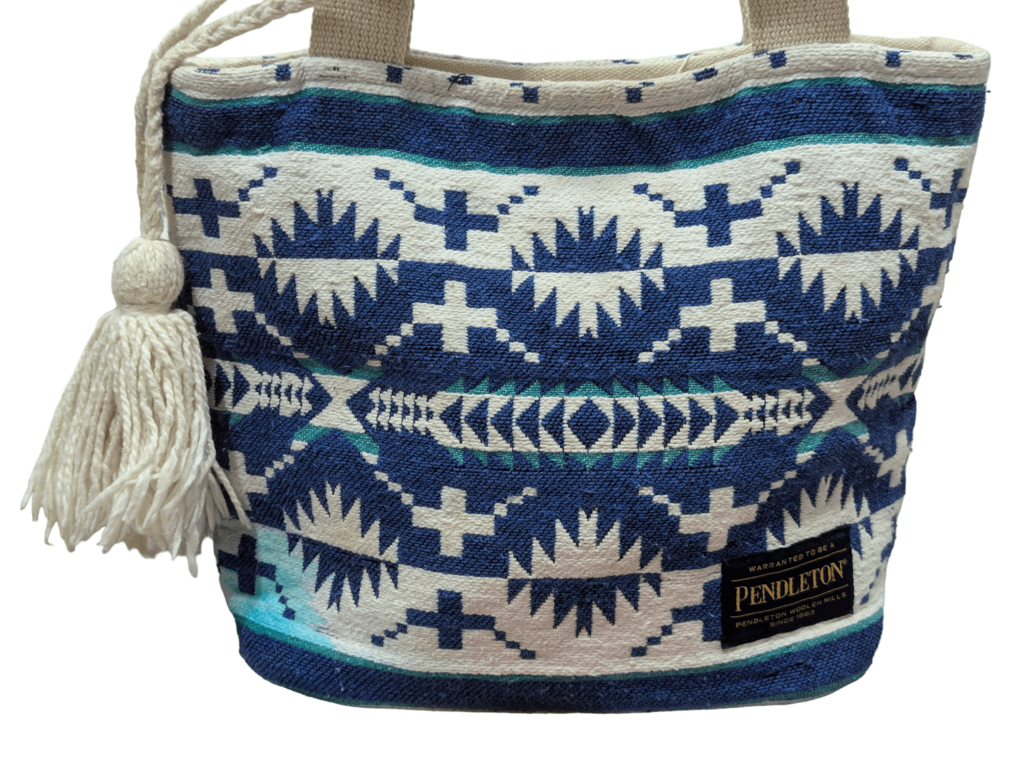 Native × Pendleton Pendelton Navajo Small Tote Bag (BLUE) Size ONE SIZE - 3 Thumbnail
