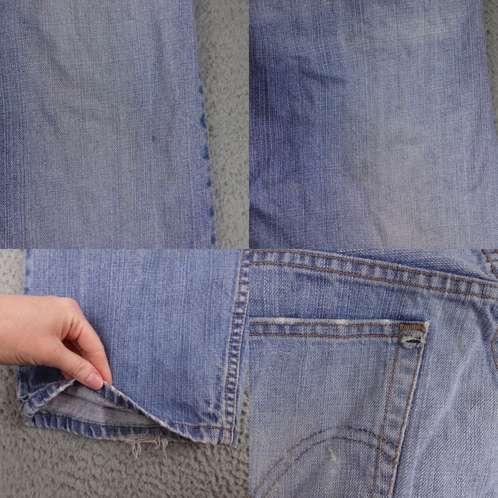 Levi's Levi's 559 Jeans Mens 38x32 Blue Denim Light Wash Relaxed Straight Loose Baggy Size US 38 / EU 54 - 8 Thumbnail