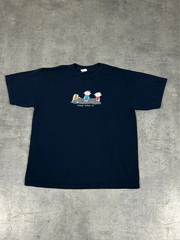 Wiener takes all casino vintage tshirt usa navy blue