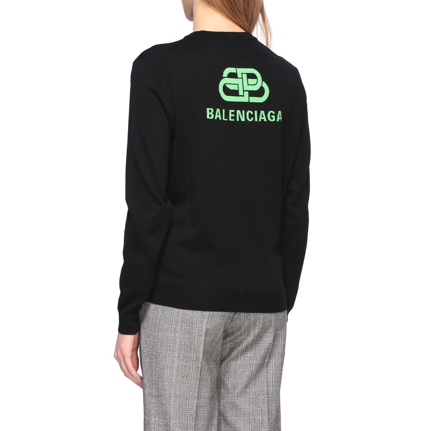 Balenciaga Balenciaga Back Logo Sweater Black Women's Size XS Size XS / US 0-2 / IT 36-38 - 2 Thumbnail