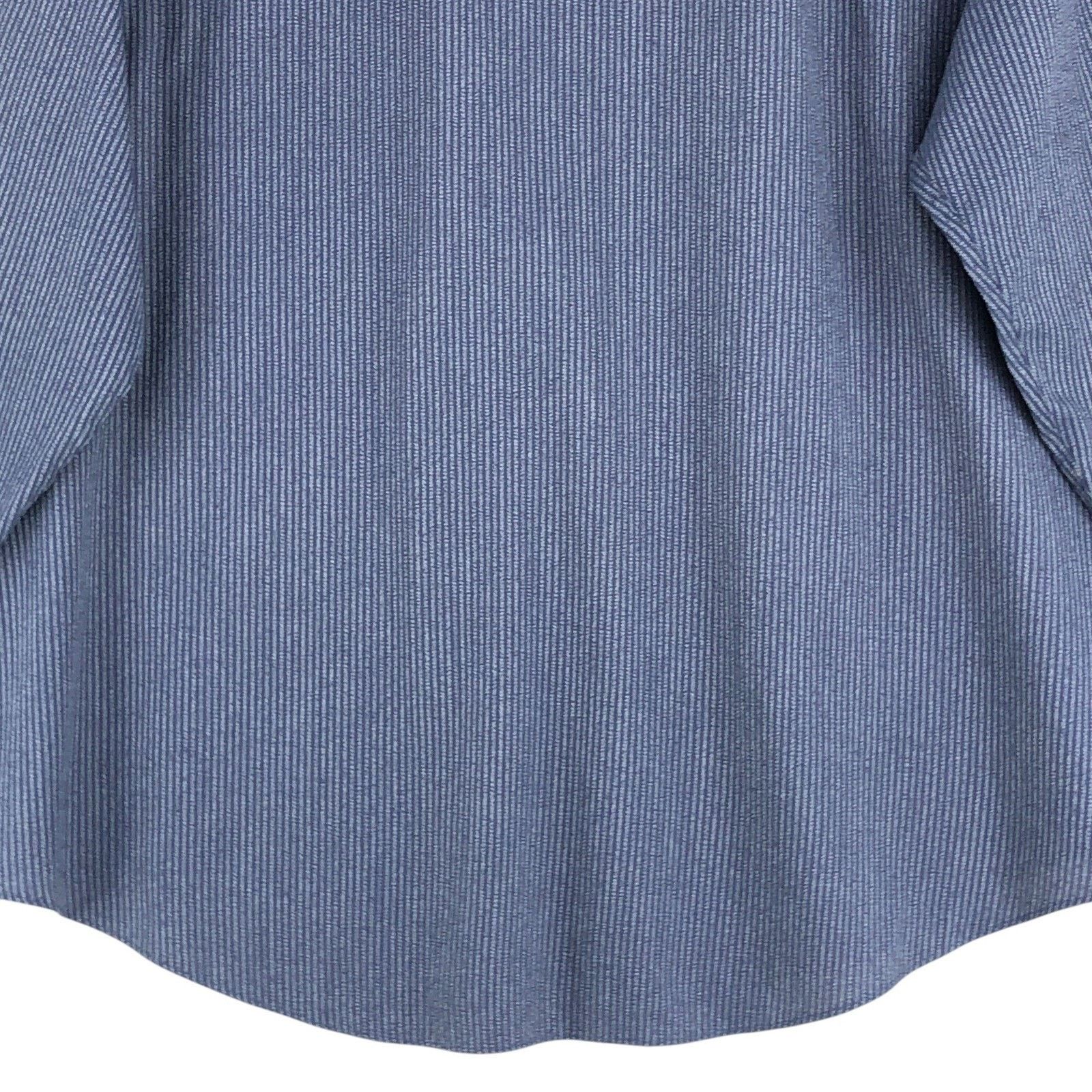 Yves Saint Laurent Yves Saint Laurent Shirt XL 17 34-35 Navy Vertical Stripe Size US XL / EU 56 / 4 - 10 Thumbnail