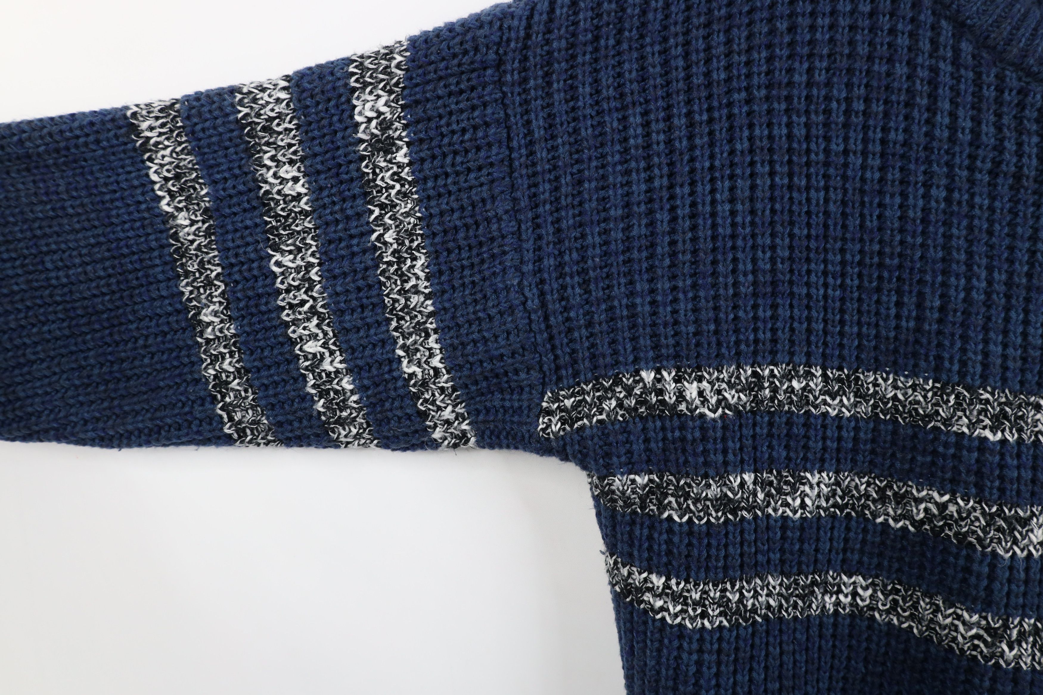 Vintage Vintage 90s Streetwear Chunky Ribbed Knit Crewneck Sweater Size US L / EU 52-54 / 3 - 6 Thumbnail