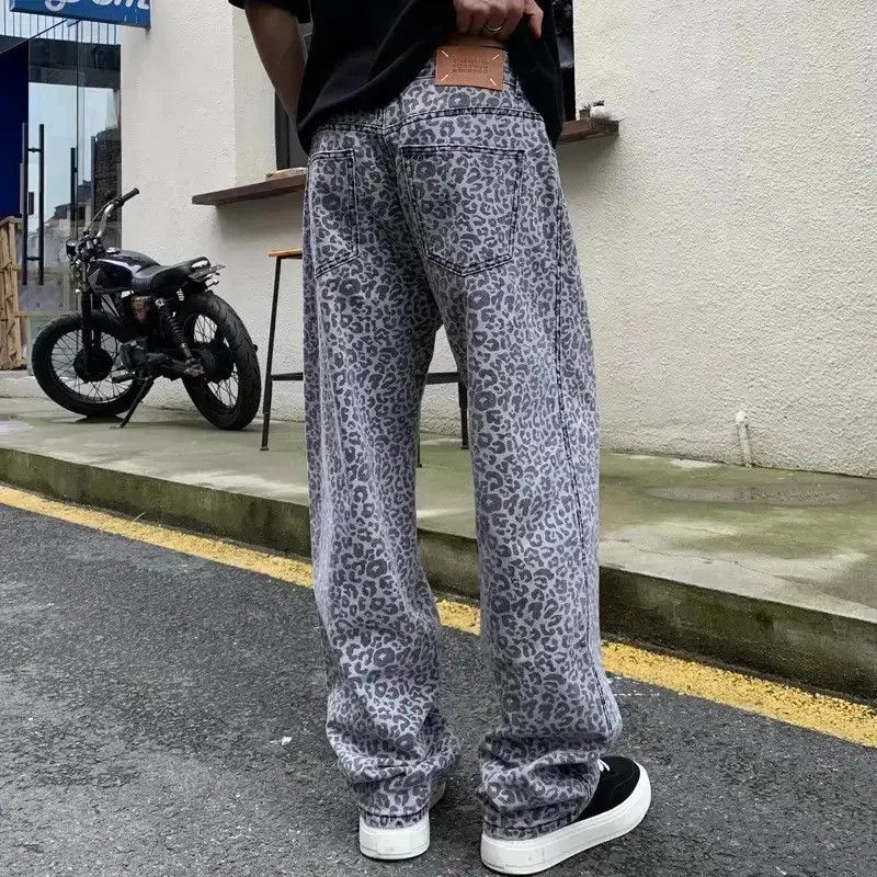Japanese Brand Streetwear Leopard Print Loose Casual Jeans Pants Size US 30 / EU 46 - 6 Thumbnail
