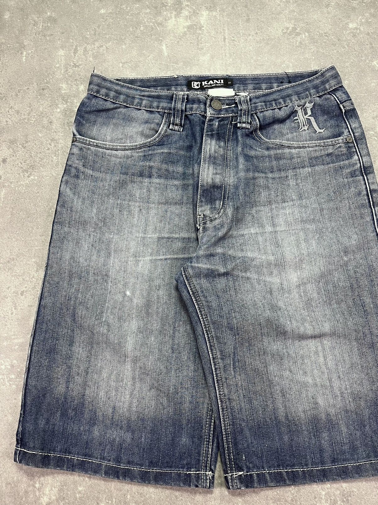 Karl Kani Karl Kani Big Logo Printed Baggy Denim Shorts Jorts 32 Size US 30 / EU 46 - 3 Thumbnail