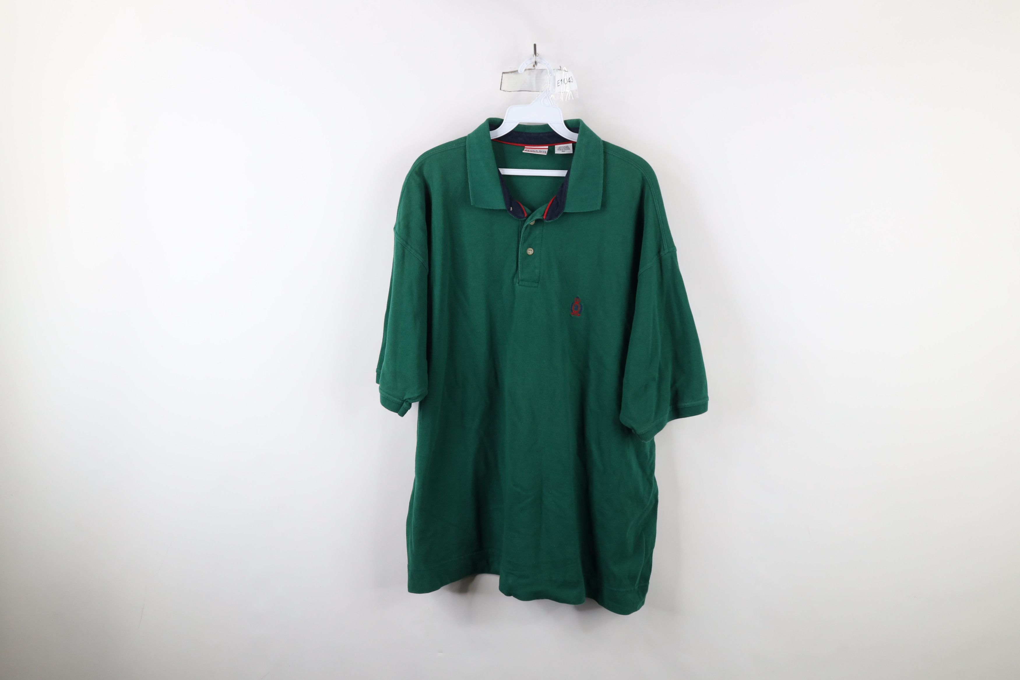 Vintage Vintage 90s Streetwear Cotton Collared Polo Shirt Green Size US XXL / EU 58 / 5 - 1 Thumbnail