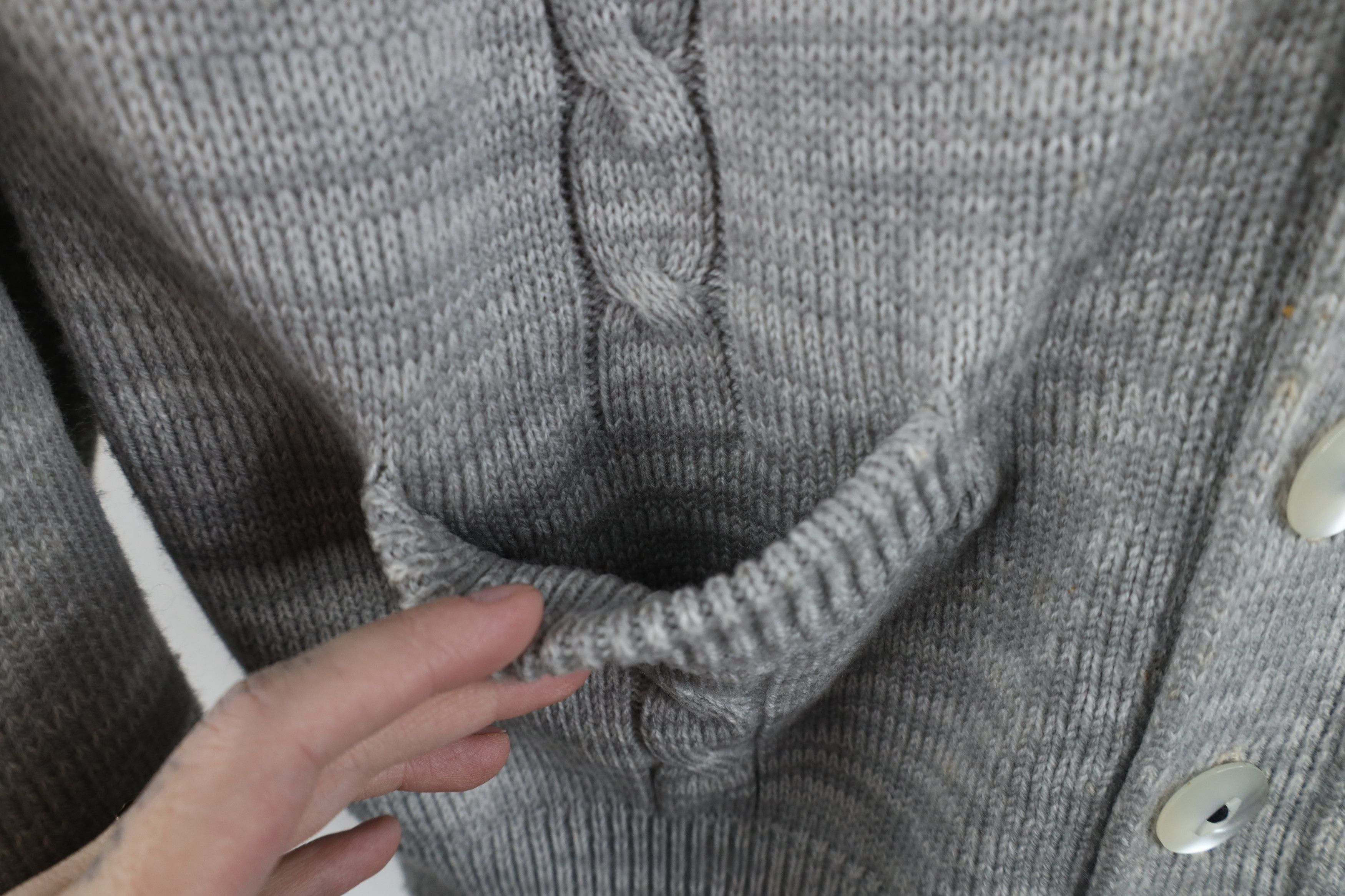 Vintage Vintage 50s 60s Streetwear Cable Knit Cardigan Sweater Size US M / EU 48-50 / 2 - 5 Thumbnail