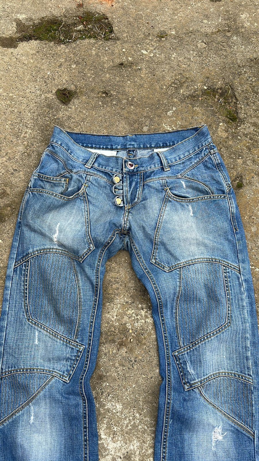Japanese Brand × Vintage Crazy Vintage Avantgarde Jeans Size US 32 / EU 48 - 2 Thumbnail