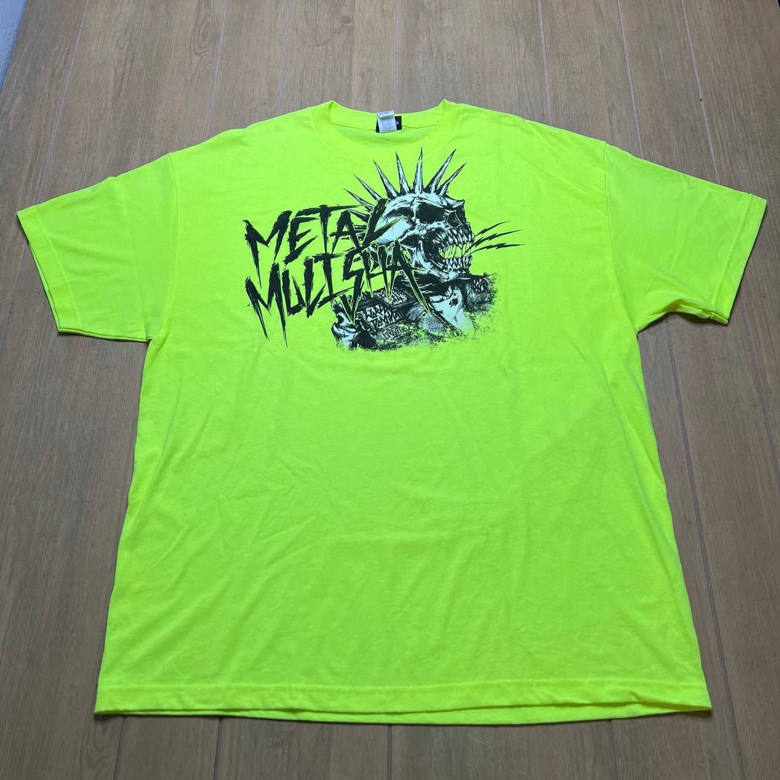 Metal Mulisha Y2K Metal Mulisha men's T-shirt Sz 2XL neon green skull Size US XXL / EU 58 / 5 - 1 Thumbnail
