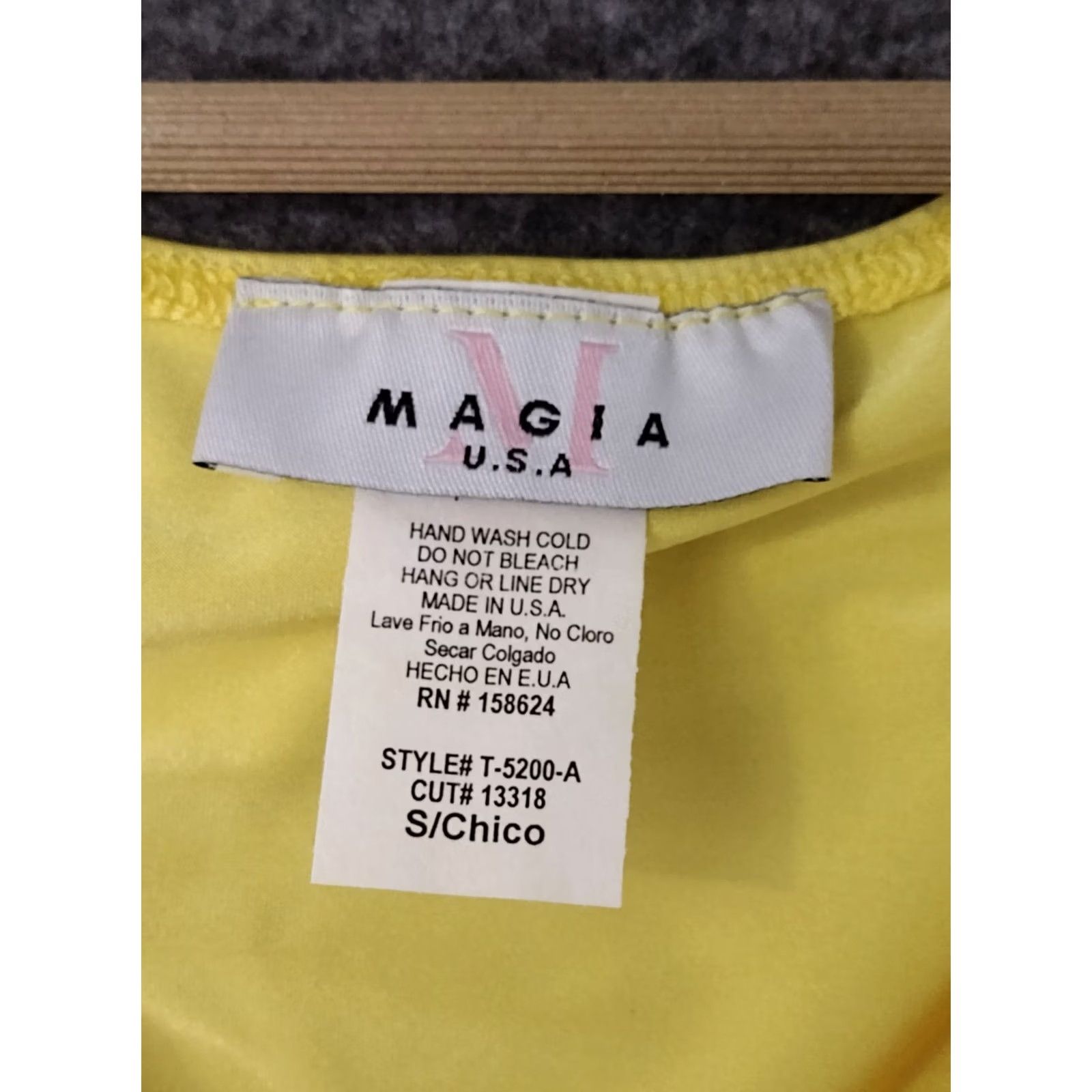 Vintage MAGIA Bodysuit Shirt Yellow Open Tummy Tie Front Short Sleeve Size S Womens Size S / US 4 / IT 40 - 6 Thumbnail