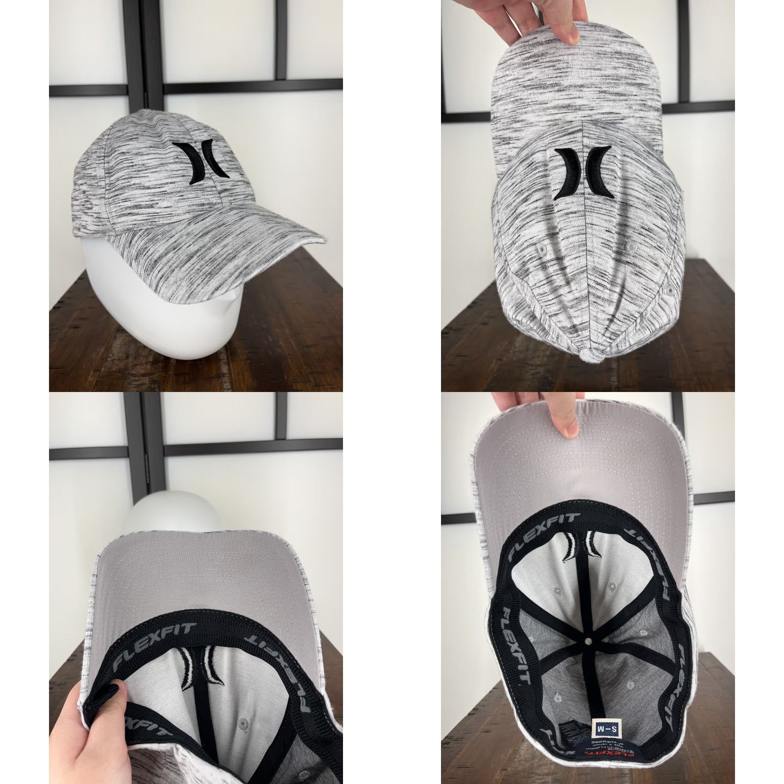 Hurley Hurley Baseball Cap Fitted Adult Medium White Black Cap Polo - (No abbreviations expanded) Size ONE SIZE - 8 Thumbnail