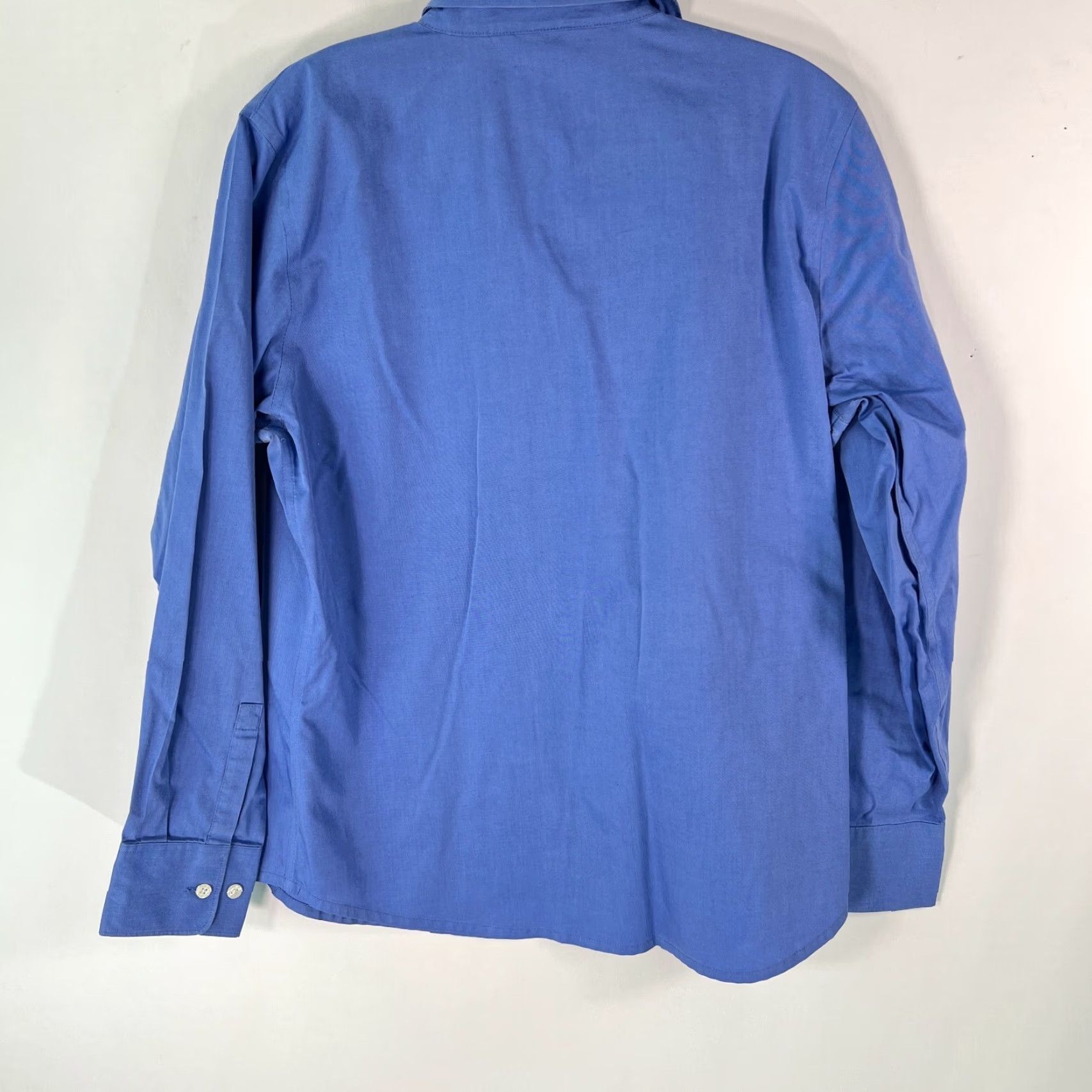 Eddie Bauer Eddie Bauer Mens Long Sleeve Wrinkle Resistant Blue Button Up Dress Shirt S Size 36R - 2 Thumbnail