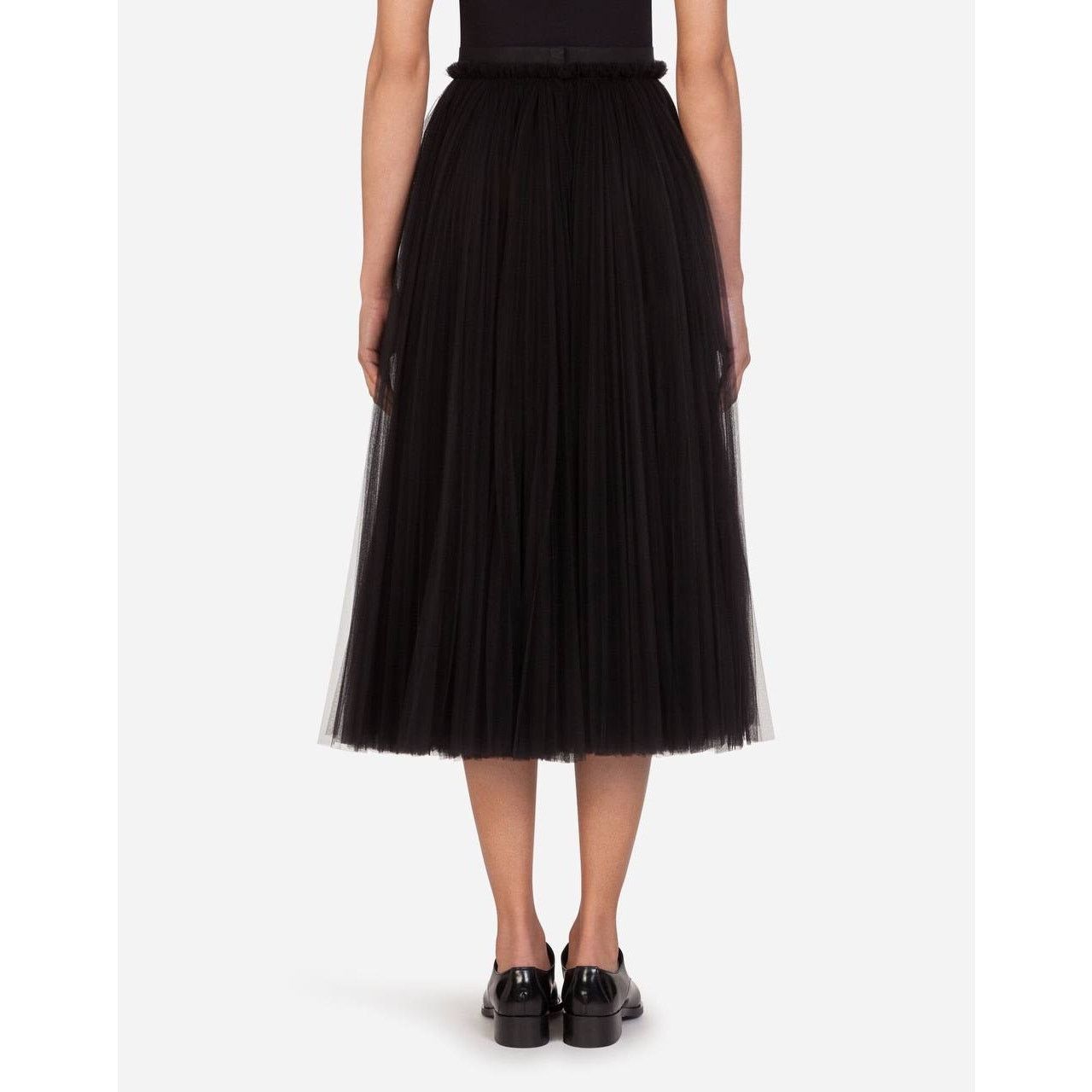 Dolce & Gabbana Dolce & Gabbana Black Tulle & Lace Skirt Sz.42 Size 28" / US 6 / IT 42 - 5 Thumbnail