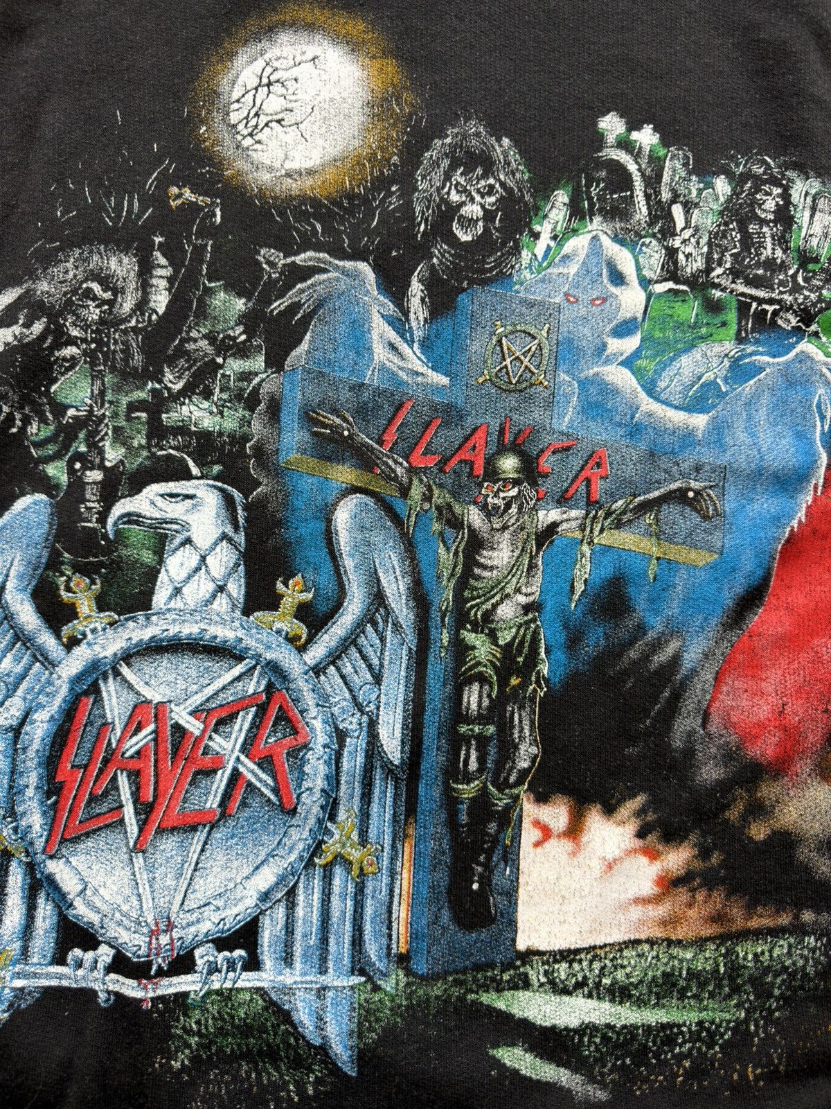 Slayer *RARE* 90s SLAYER METAL EMPIRE HOODIE EUROPE CROSS DEATH Size US L / EU 52-54 / 3 - 11 Thumbnail