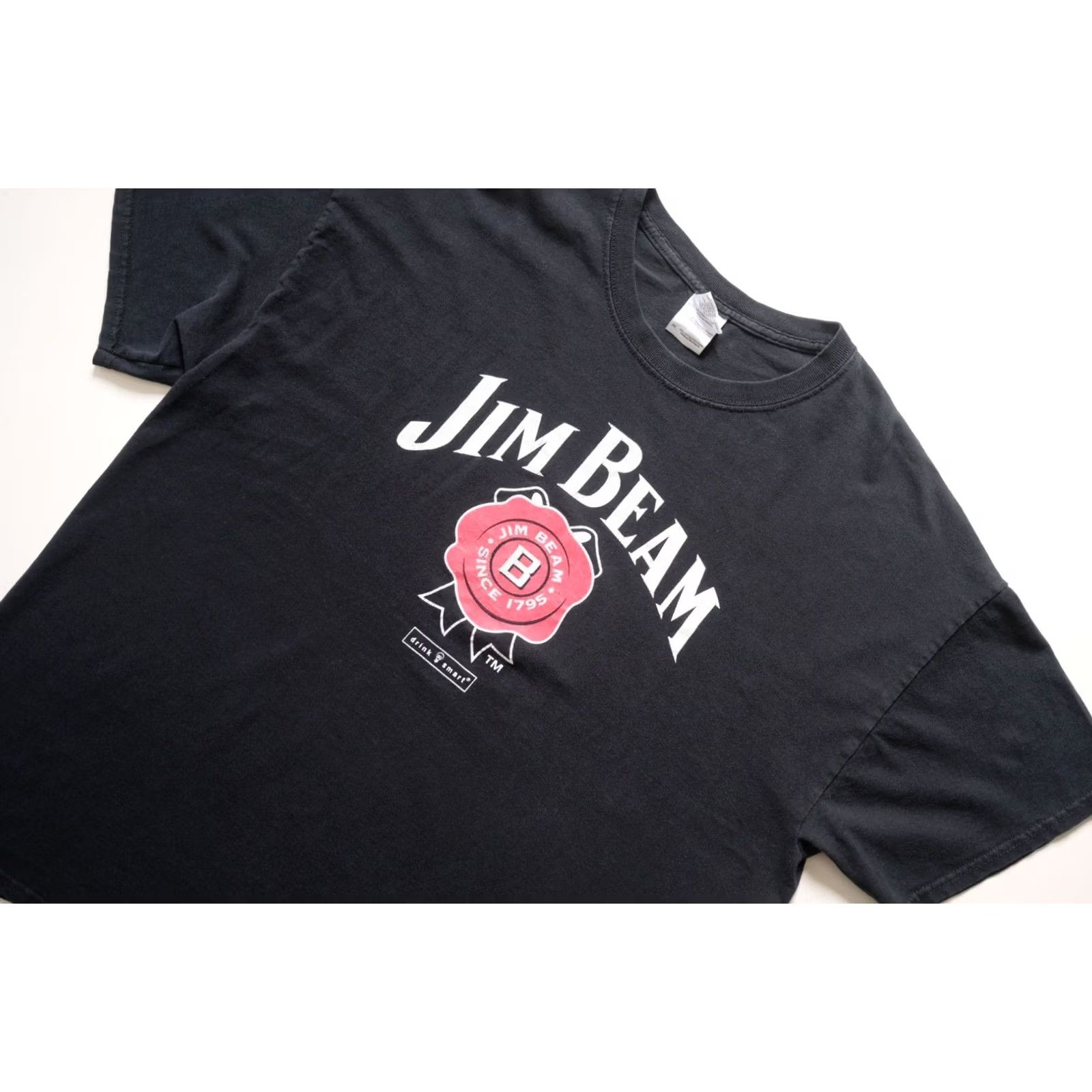 Etro VINTAGE Jim Beam T-Shirt Black 90s Graphic Print XL Men Regular Crew Neck Short Sleeve Size US XL / EU 56 / 4 - 5 Thumbnail