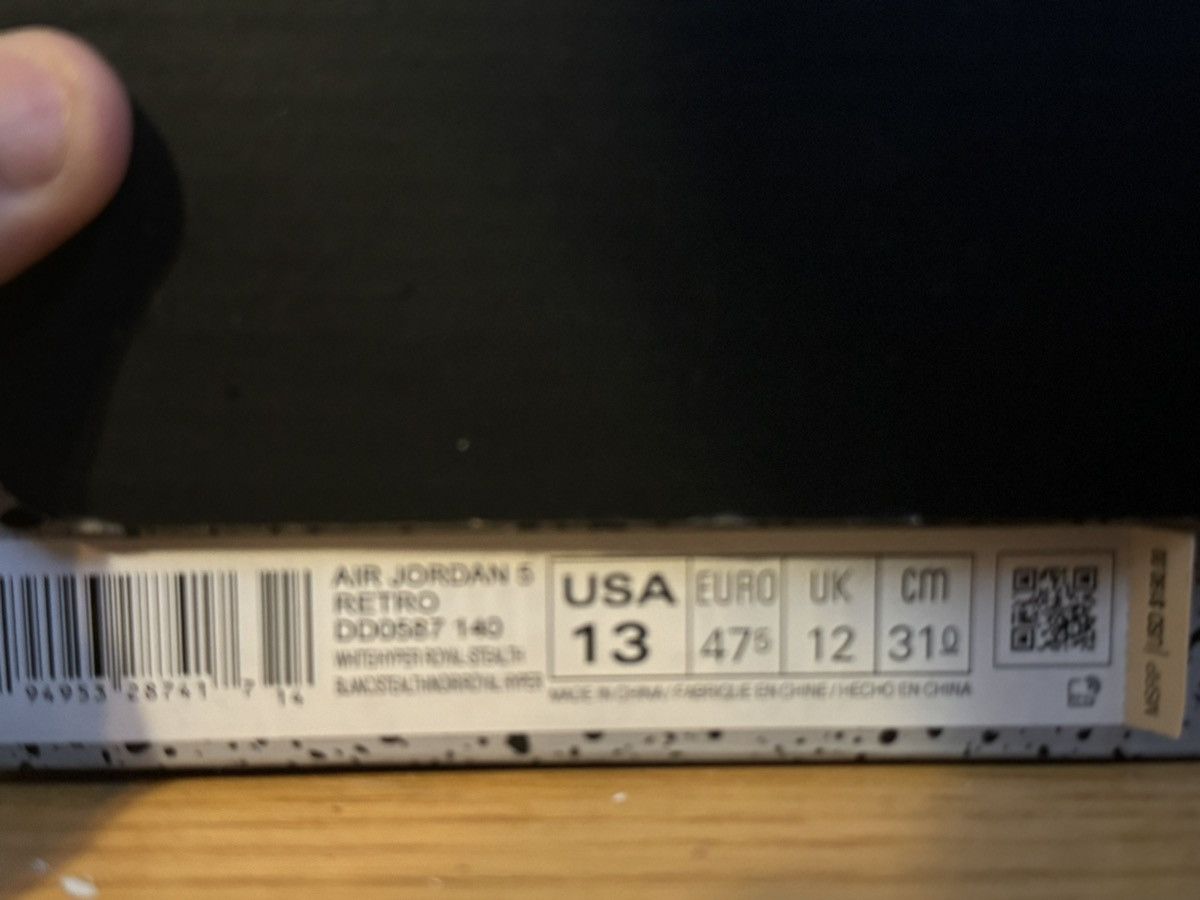 Jordan Brand Jordan 5 Retro White Stealth Size US 13 / EU 46 - 5 Thumbnail