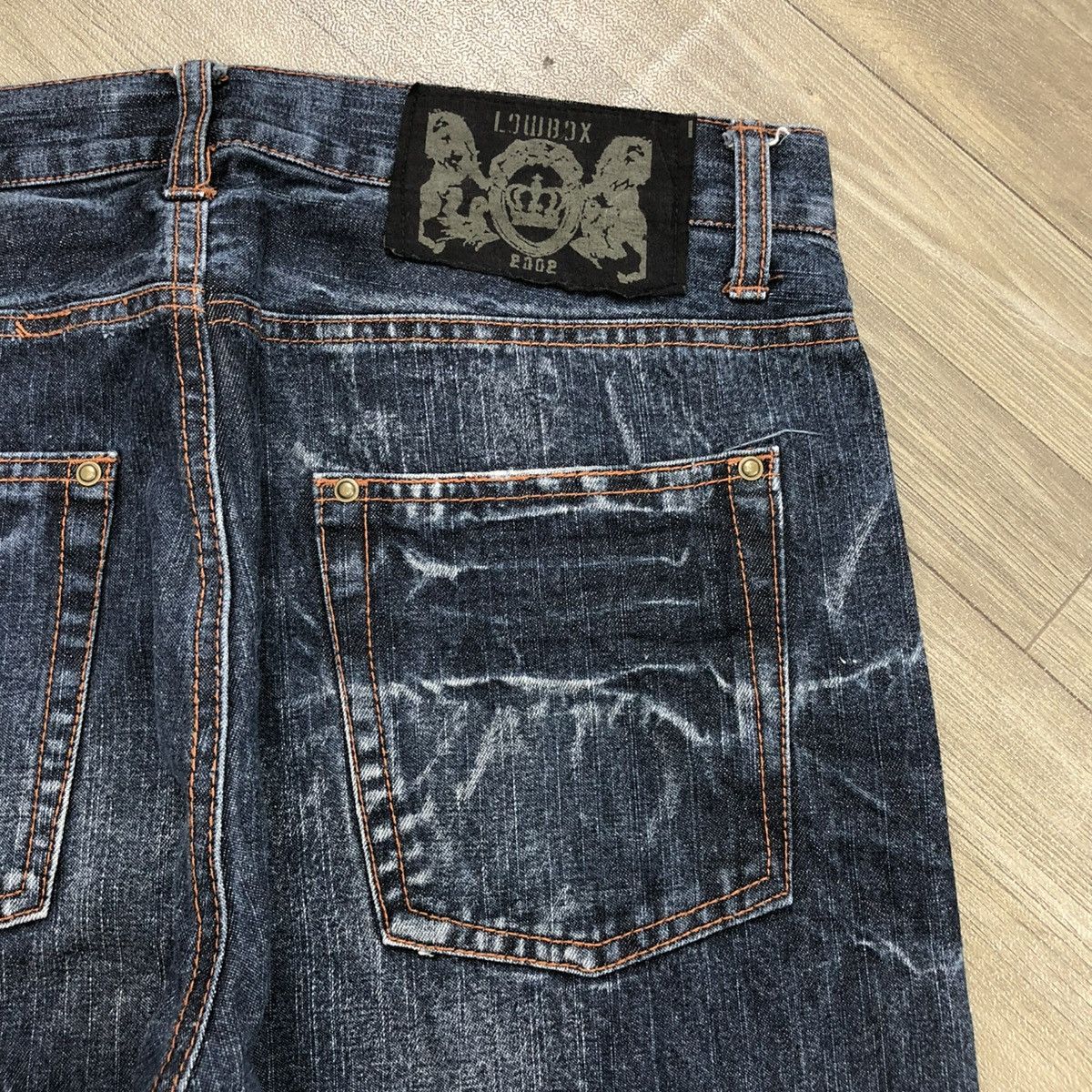 If Six Was Nine × Japanese Brand × Le Grande Bleu (L.G.B.) 2000s Y2K Lowbox Japenese Brand Faded Punk Lgb Style Jeans Size US 30 / EU 46 - 11 Thumbnail