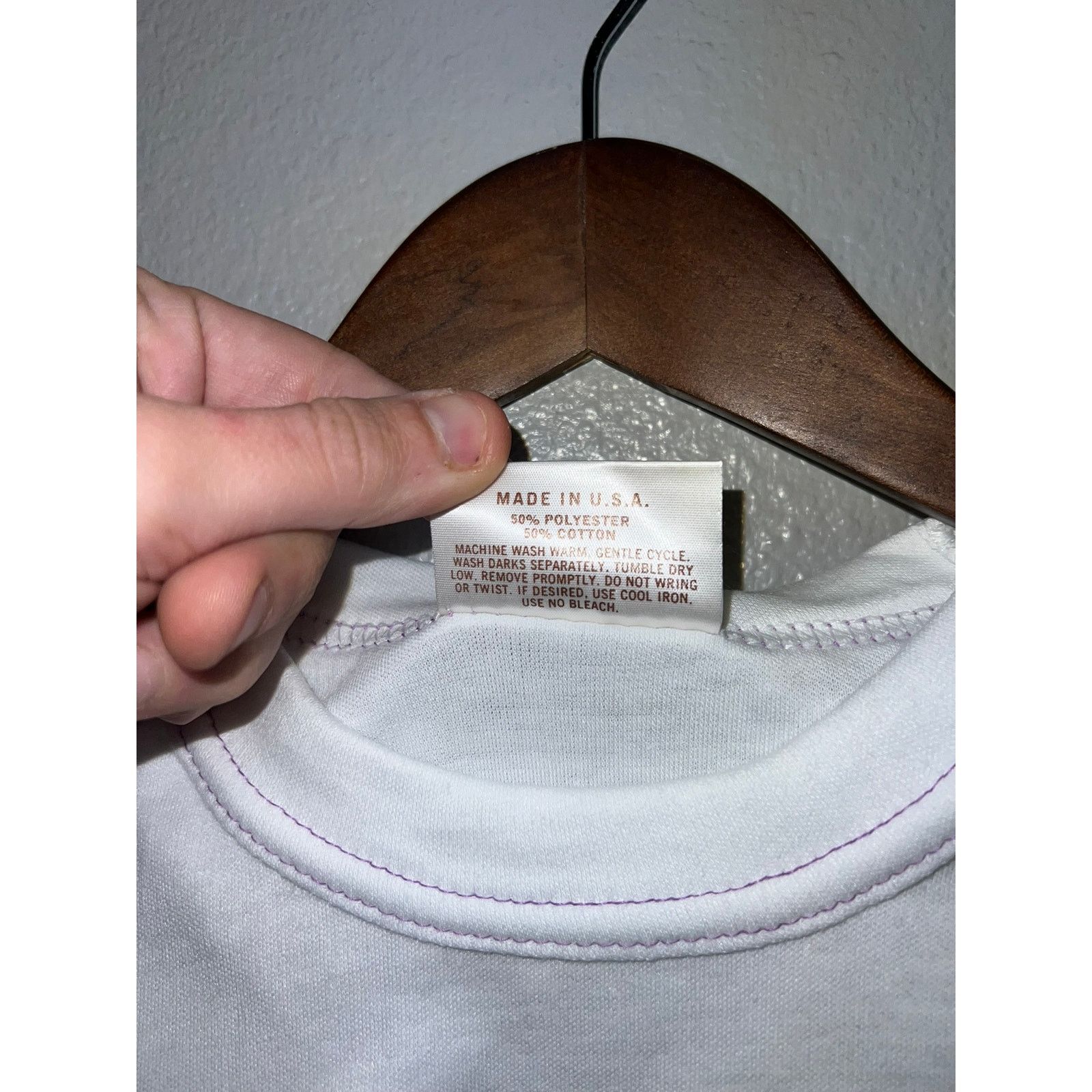 Vintage 80s Women's Vintage Lucky Star Light Purple Raglan Shirt M Size M / US 6-8 / IT 42-44 - 6 Thumbnail
