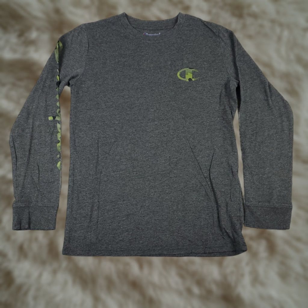 Champion Champion Long Sleeve T-Shirt Mens Large Gray Casual Crew Neck Sports Size US L / EU 52-54 / 3 - 1 Thumbnail