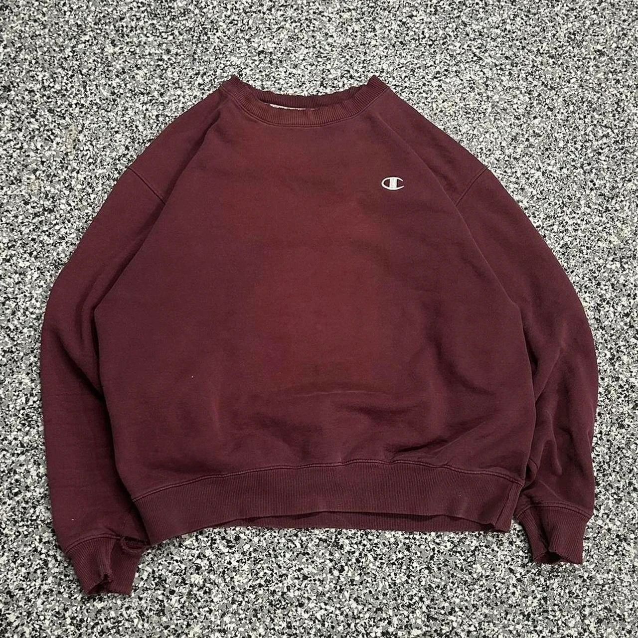 Champion Vintage faded Burgundy Champion sweatshirt Size US L / EU 52-54 / 3 - 2 Thumbnail