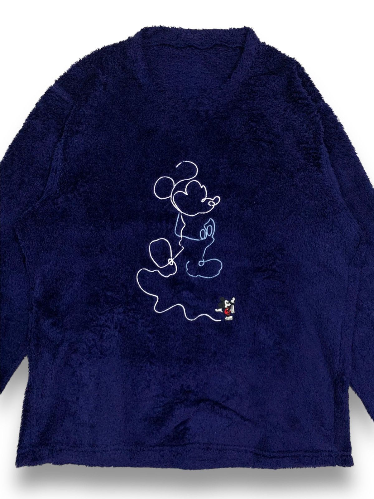 Mickey Mouse Vintage Y2K Uniqlo x Disney Mickey Mouse Embroidered Fleece Size US L / EU 52-54 / 3 - 3 Thumbnail