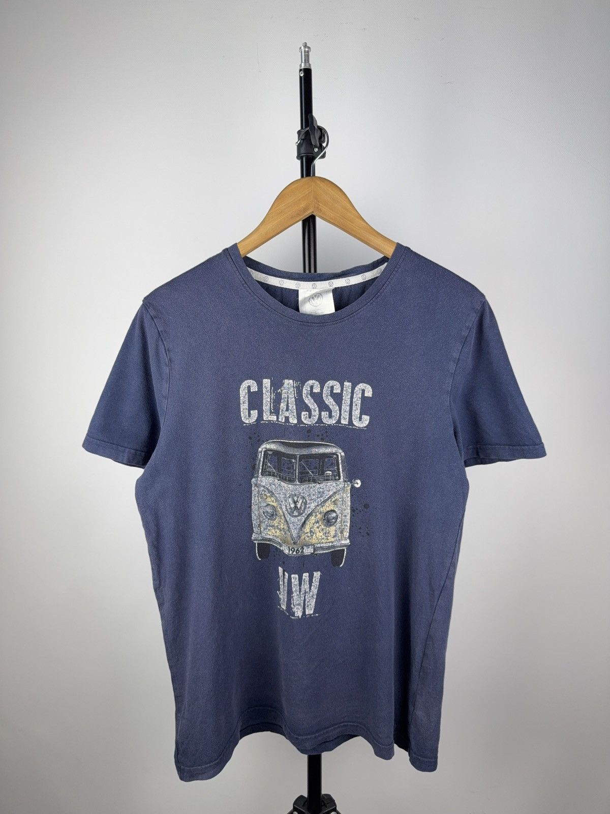 Vintage Racing 2018 VW Classic Camper Van Graphic Tee Navy Blue M Size US M / EU 48-50 / 2 - 1 Thumbnail