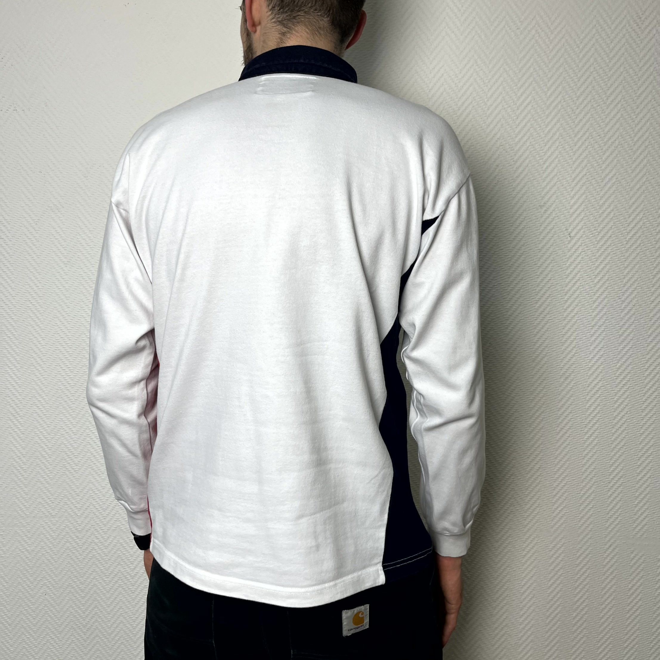 Vintage Vintage England Rugby White Longsleeve Polo Shirt Size L Size US L / EU 52-54 / 3 - 8 Thumbnail