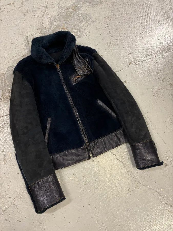 Roberto Cavalli 2000s Roberto Cavalli Blue Fur Shearling Jacket Size US M / EU 48-50 / 2 - 4 Thumbnail