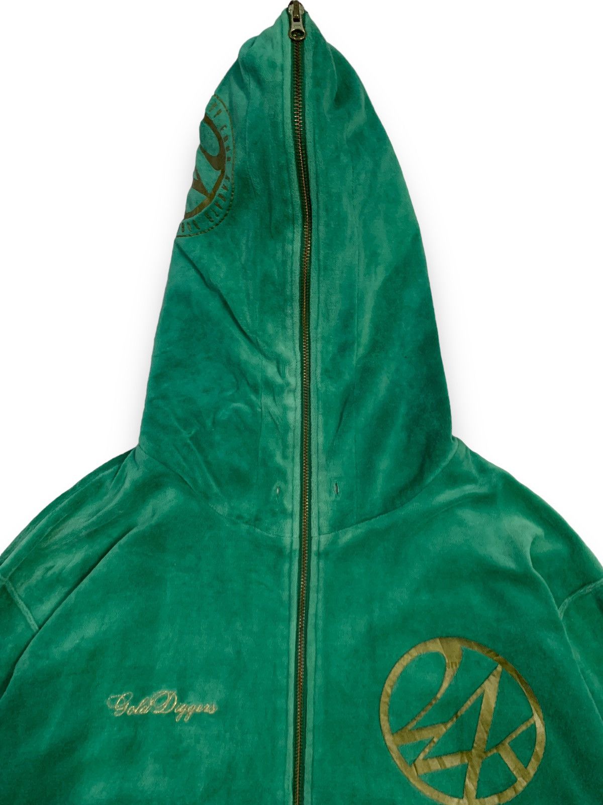Japanese Brand Vintage 24Karats Big Logo Printed FullZip Hoodie like Bape Size US L / EU 52-54 / 3 - 6 Thumbnail