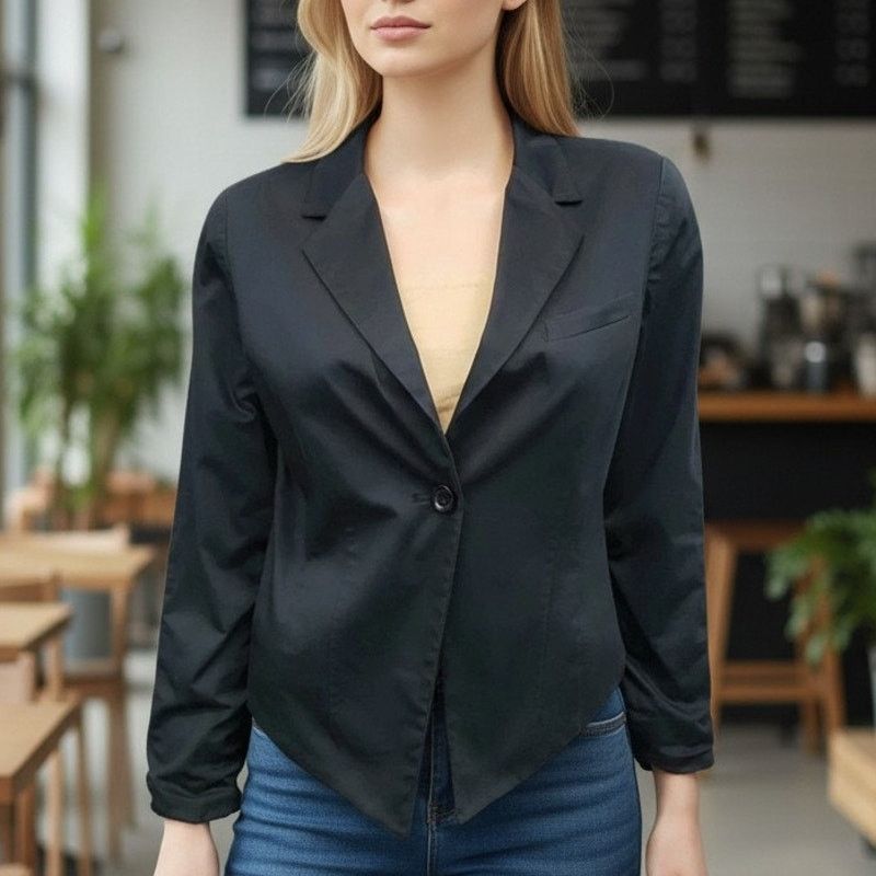Michael Kors Michael Kors Blazer Jacket 4 Angled Hem Ruched Sleeve Cotton Size S / US 4 / IT 40 - 2 Thumbnail