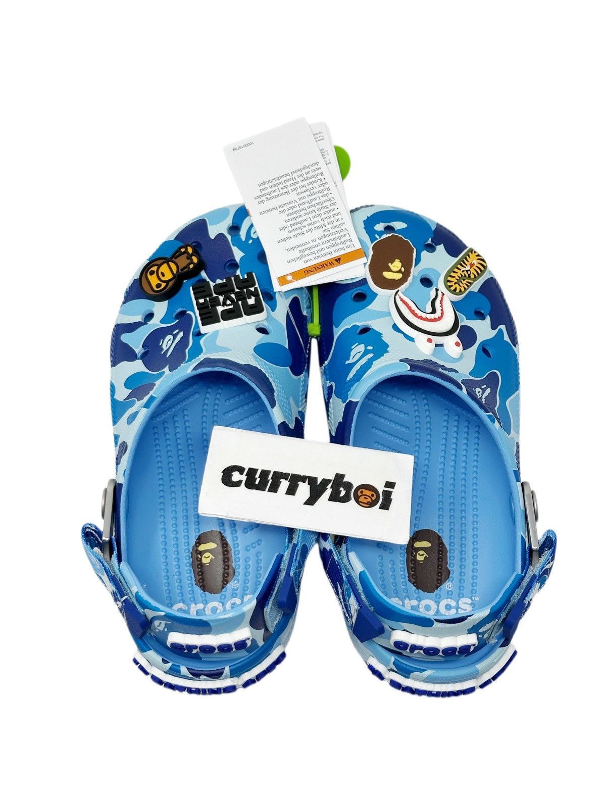 Bape × Crocs Crocs Classic Clog A Bathing Ape ABC Camo Blue Size US 10 / EU 43 - 4 Thumbnail
