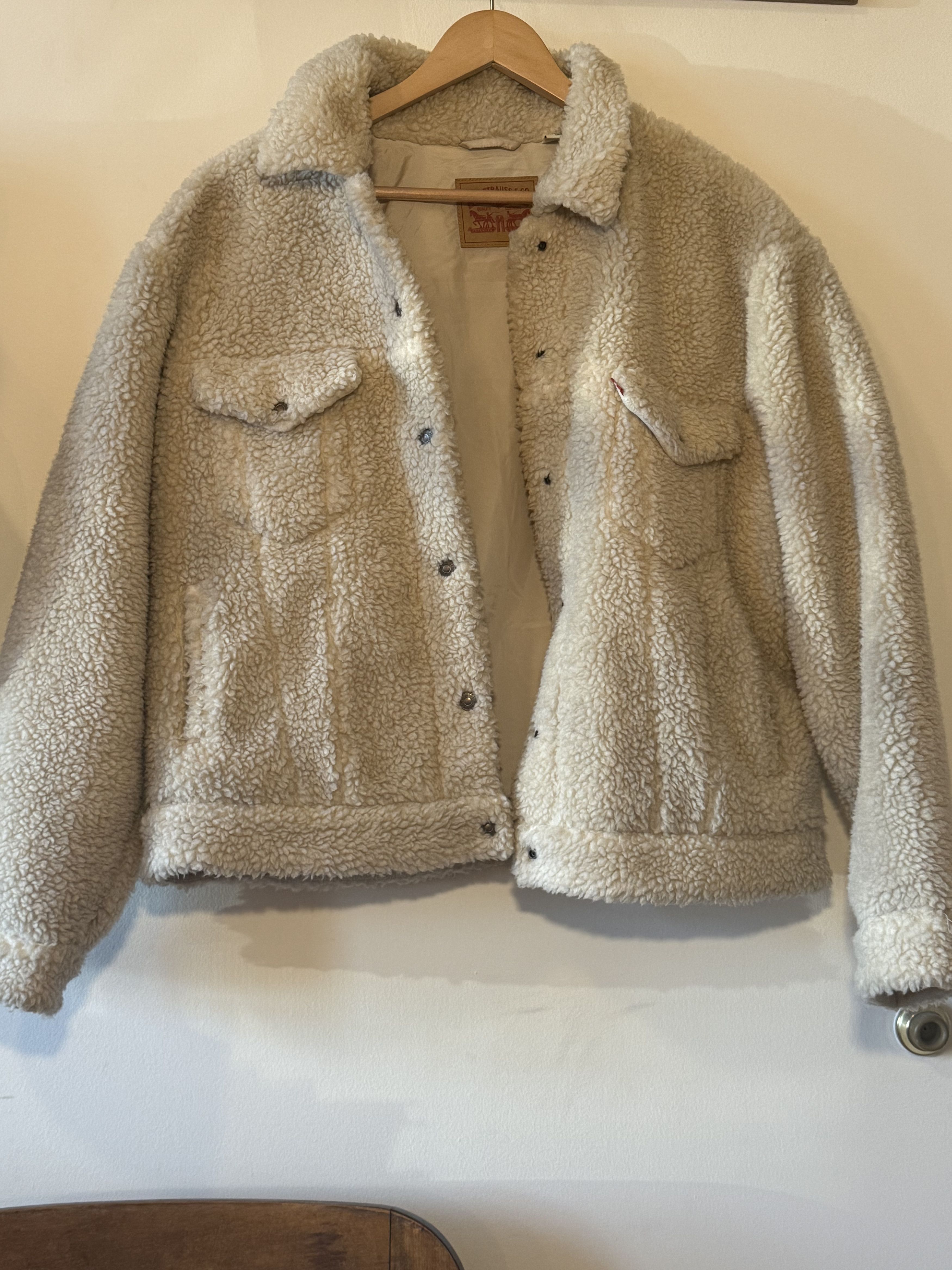Levi's Cropped Sherpa Jacket Size XL / US 12-14 / IT 48-50 - 2 Thumbnail