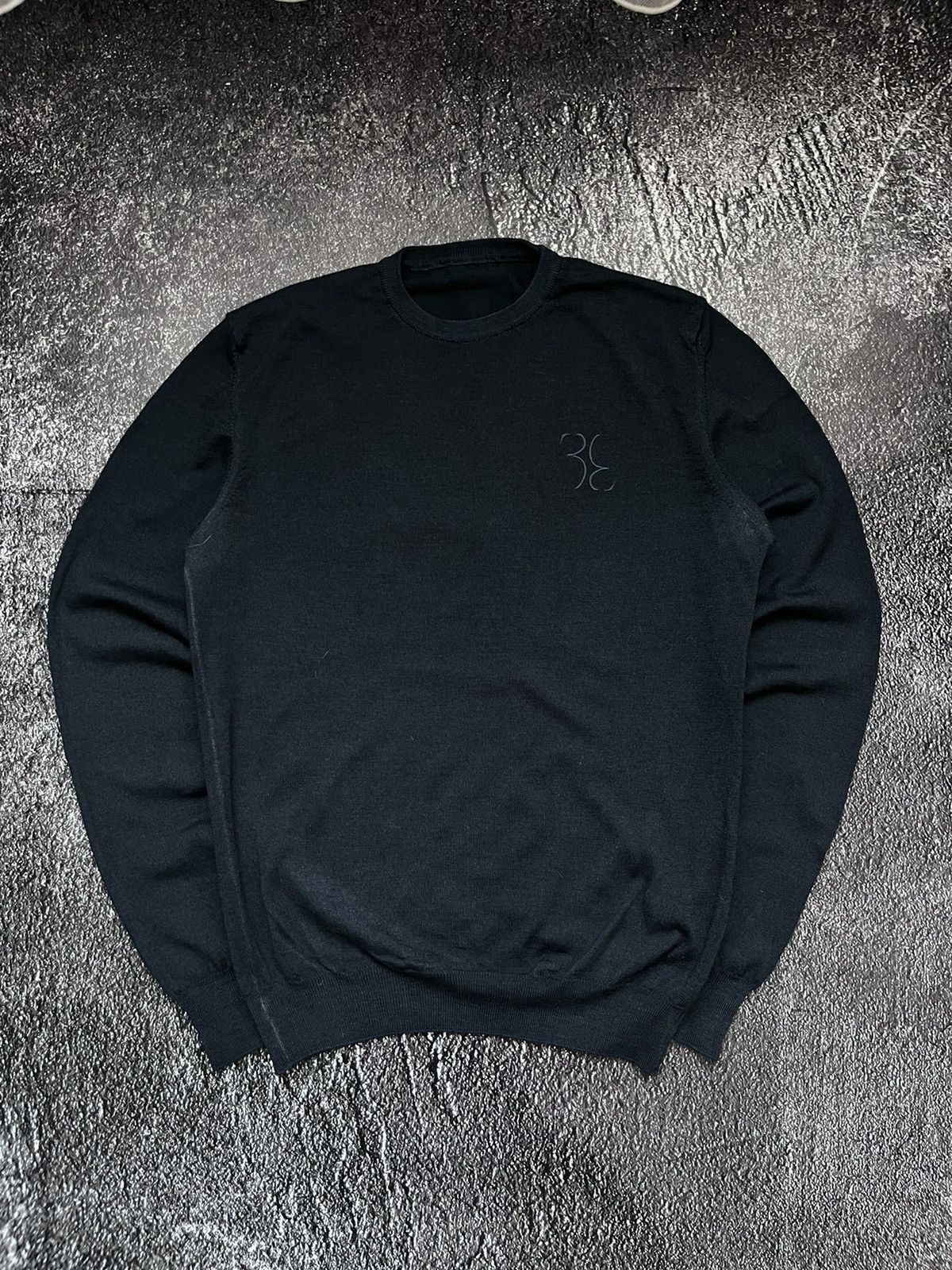 Billionaire Couture Billionaire Couture Logo Wool Navy Blue Jumper / Sweater Size US M / EU 48-50 / 2 - 1 Thumbnail