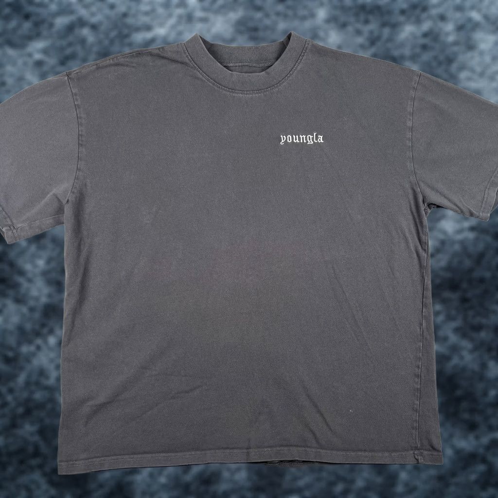 YoungLA YoungLA Graphic Shirt Crew Neck XL Grey Cotton Short Sleeve Mens Adult XL Size US XL / EU 56 / 4 - 1 Thumbnail