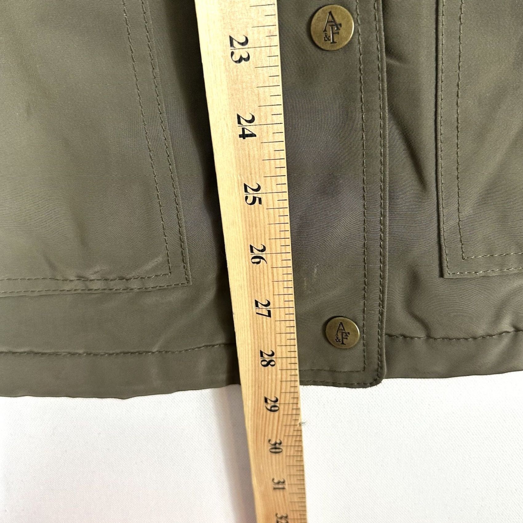 Abercrombie & Fitch Abercrombie & Fitch Womens S Hooded Technical Water Wind Resistant Jacket Coat Jacket Weatherproof Green Regular S Womens Size S / US 4 / IT 40 - 7 Thumbnail