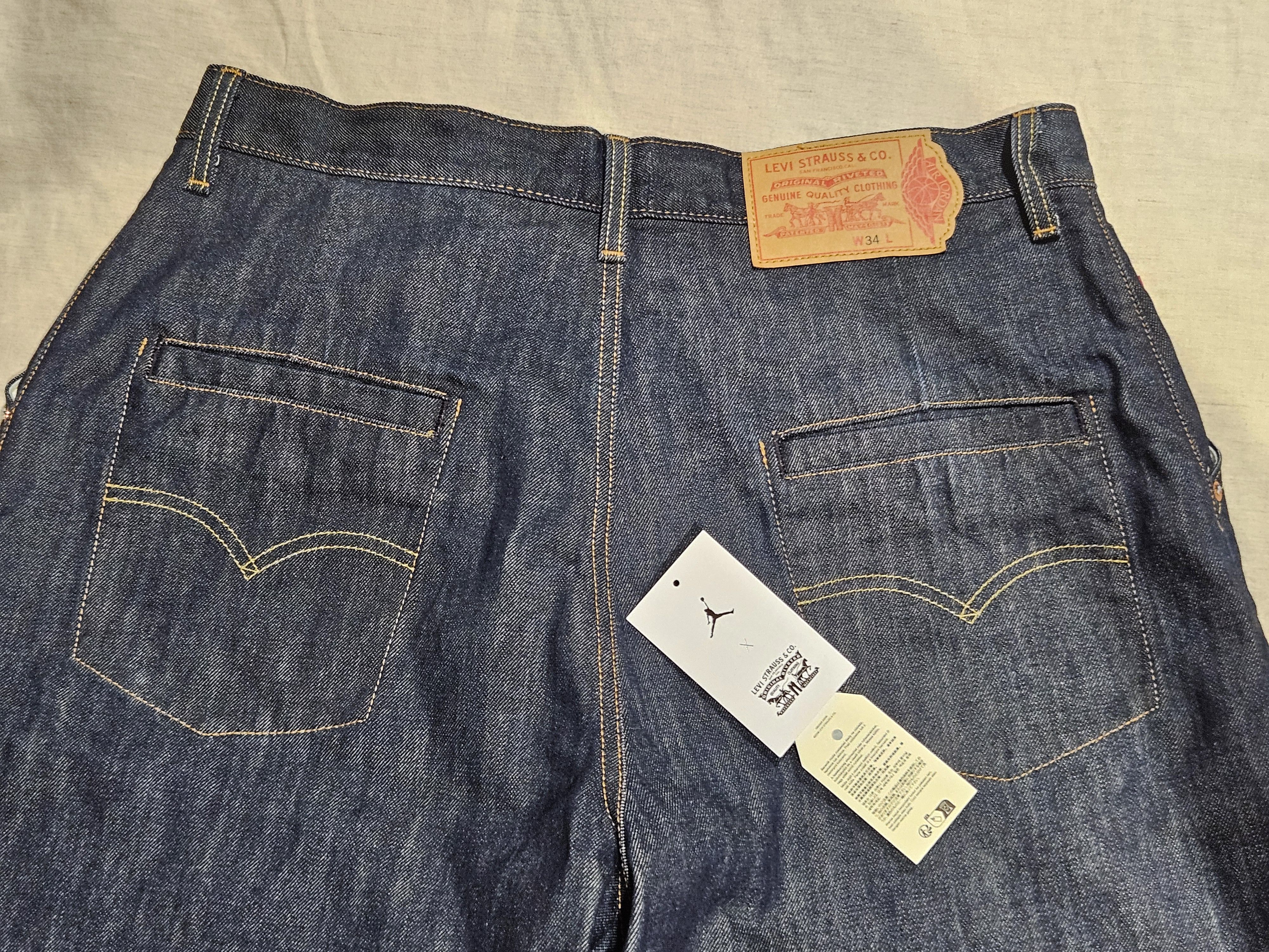 Levi's Nike X Levi's Air Jordan denim baggie shorts it Size US 34 / EU 50 - 8 Thumbnail