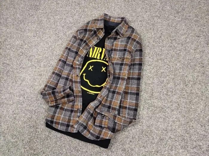 Flannel Vintage Flannel Shirt Plaid Checkered Travis Scott Style Size US S / EU 44-46 / 1 - 3 Thumbnail
